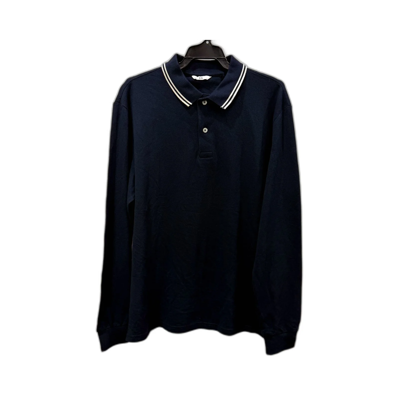 C&A Mens Navy Blue Pullover Sweatshirt Casual Cotton Sweater Size L