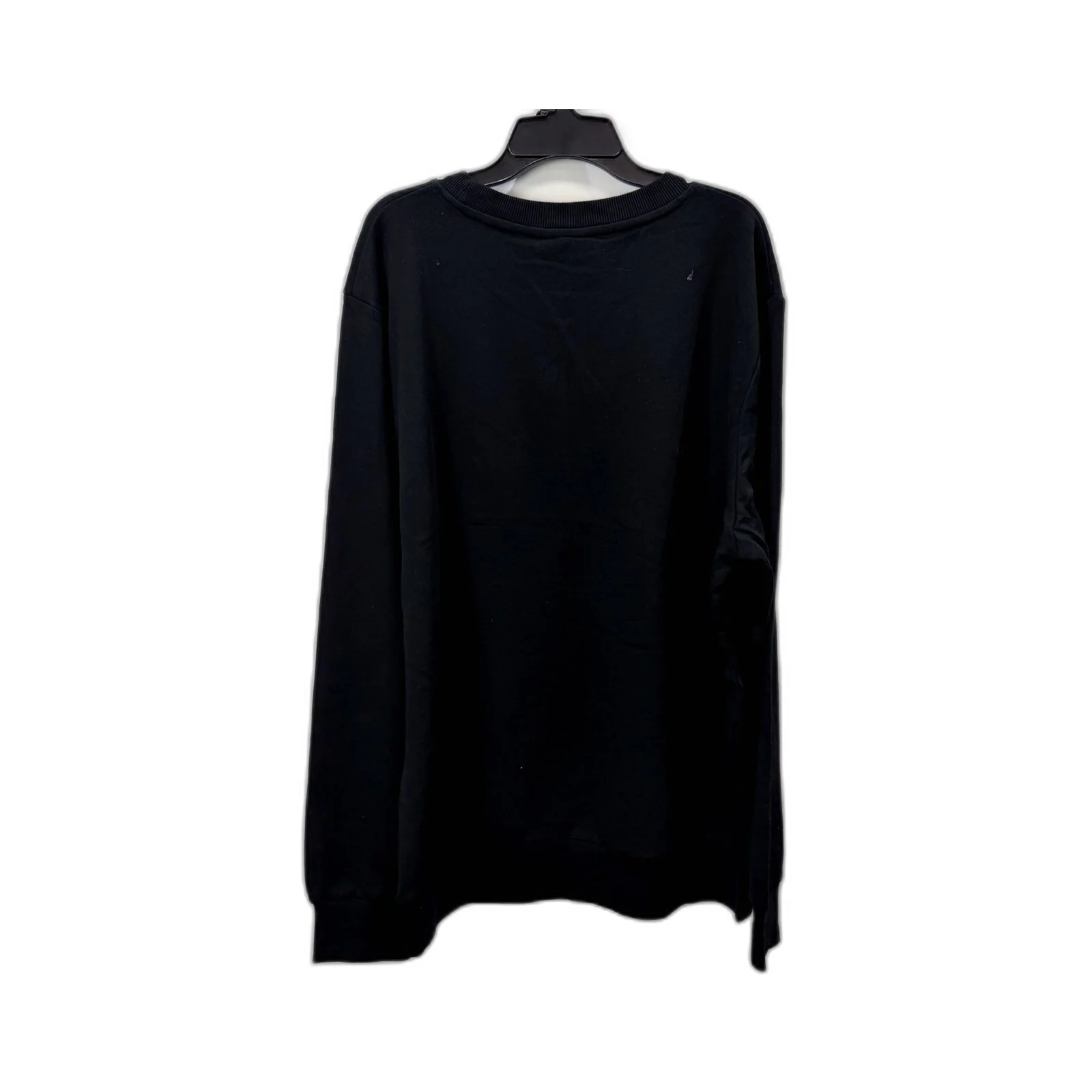 Champion Mens Pullover Sweatshirt Black Crew Neck Cotton Blend Size XL NEW - Image 2