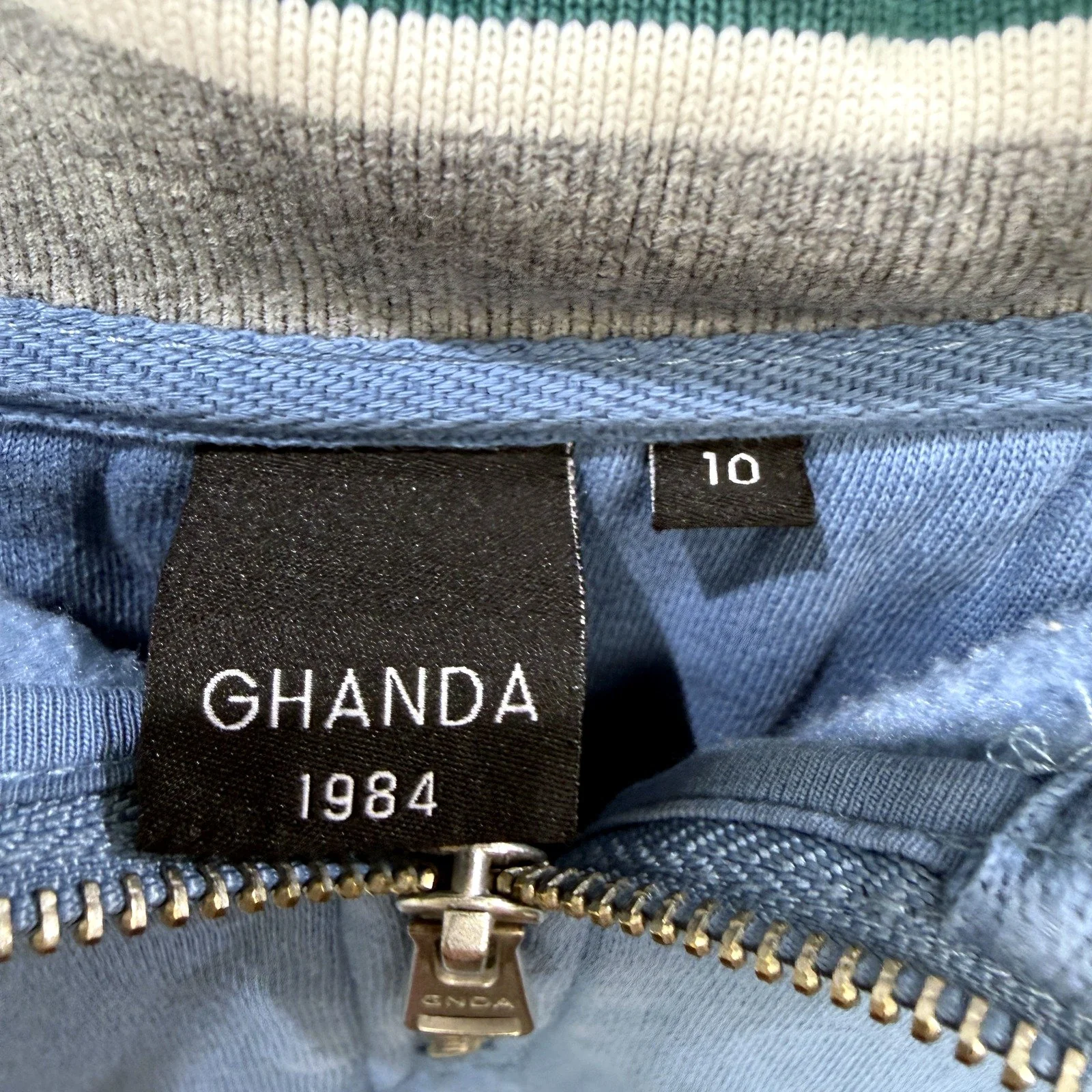 Ghanda Womens 1984 Striped Pullover Sweatshirt Multi Color Size 10 - Image 3