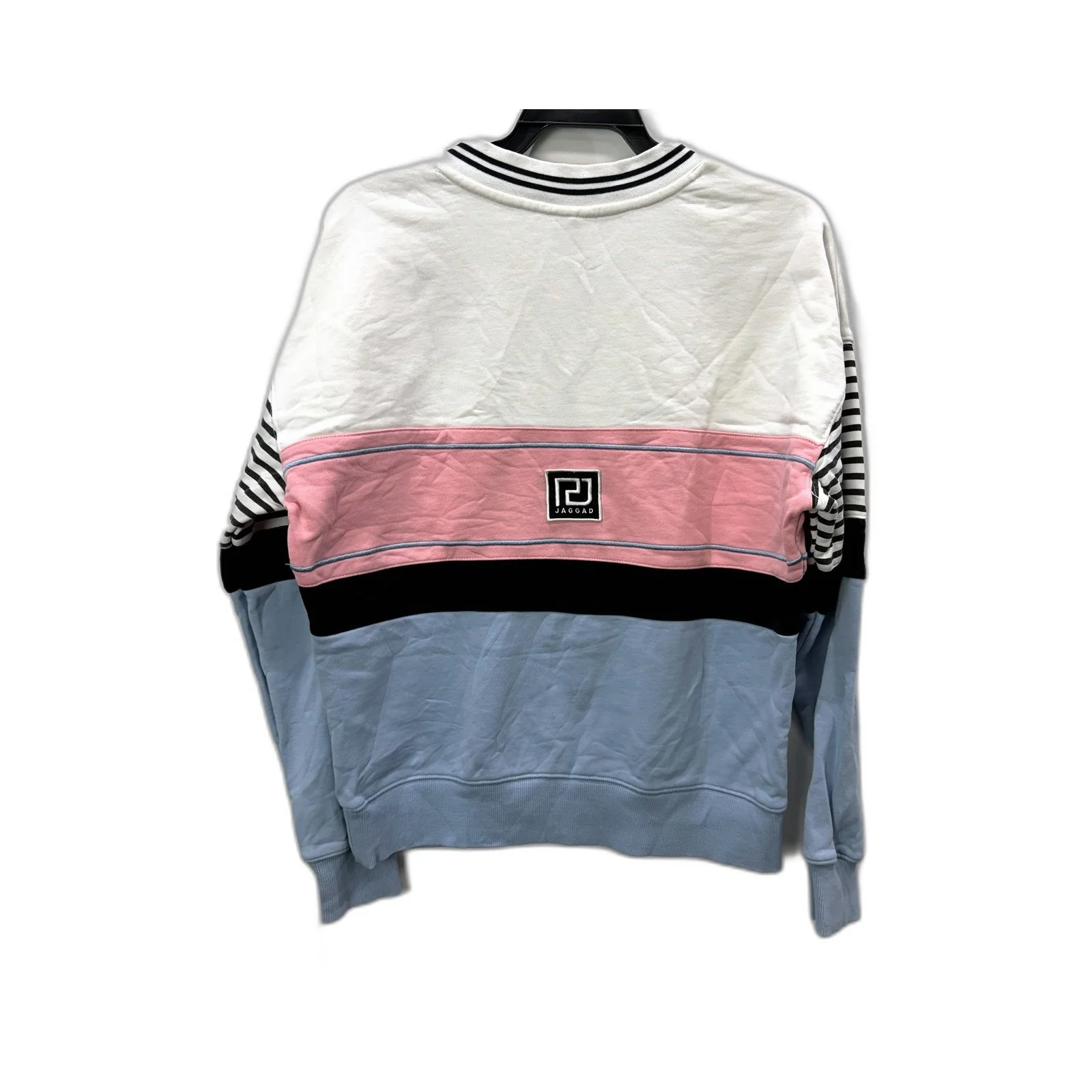 Jaggad Womens Striped Pullover Sweatshirt Cotton Comfortable Multi Color Sz XS - Image 2