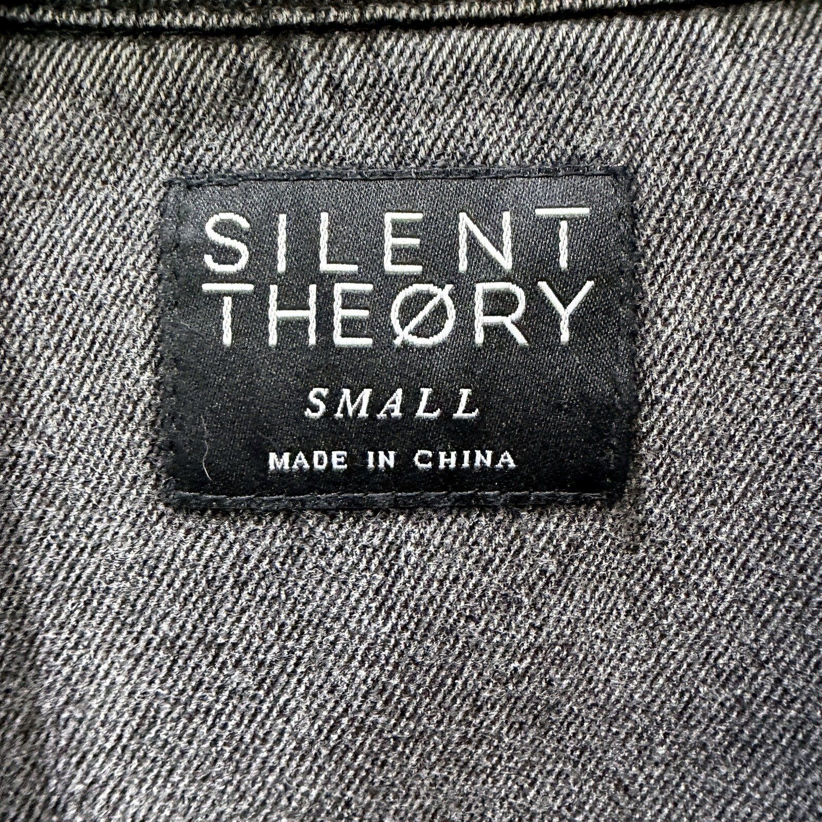 Silent Theory Mens Gray Denim Jacket for Small Sizes Size Small - Image 4