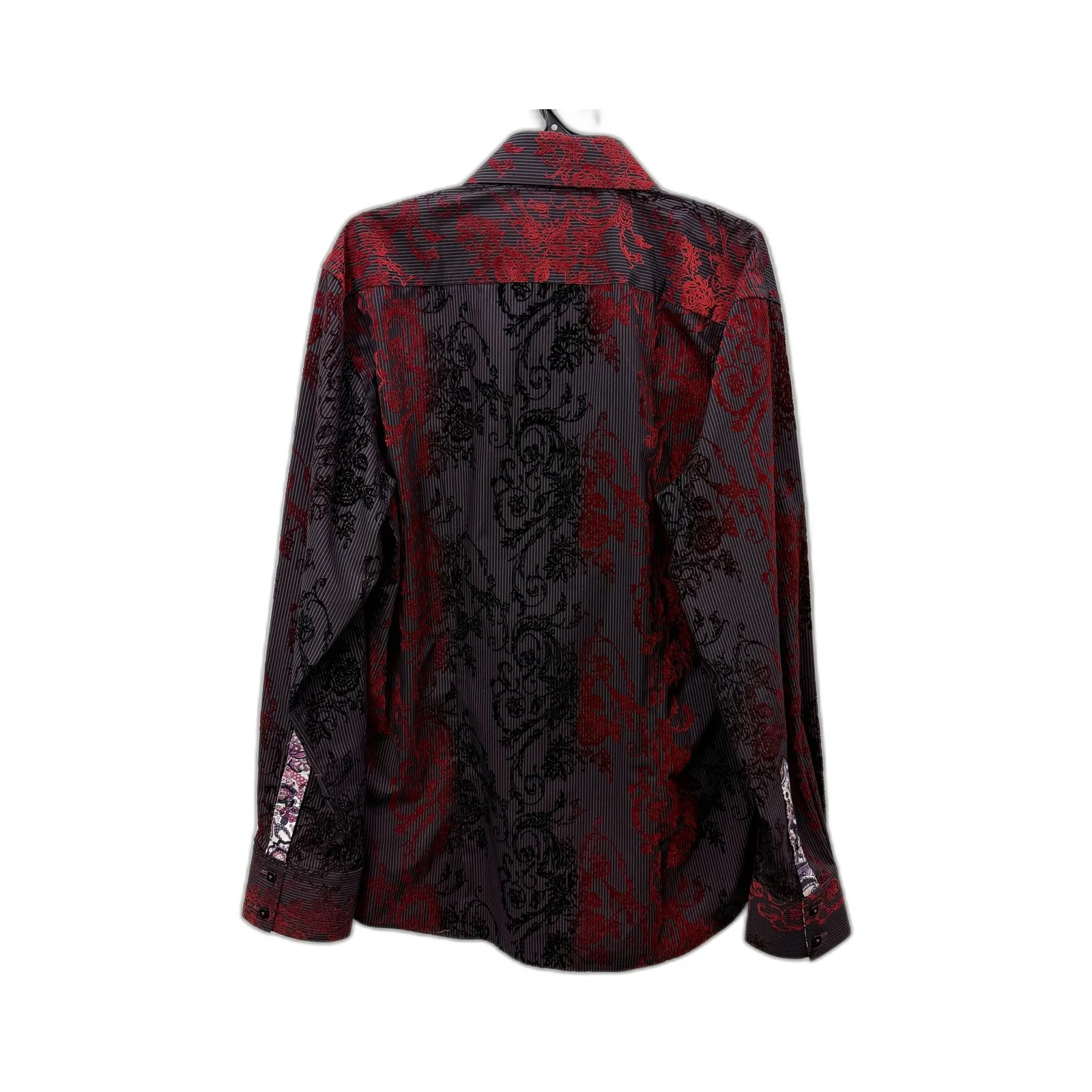 Pure Blakk Mens Slim Fit Button-Down Shirt Floral Print Multi Color Size 2XL - Image 2