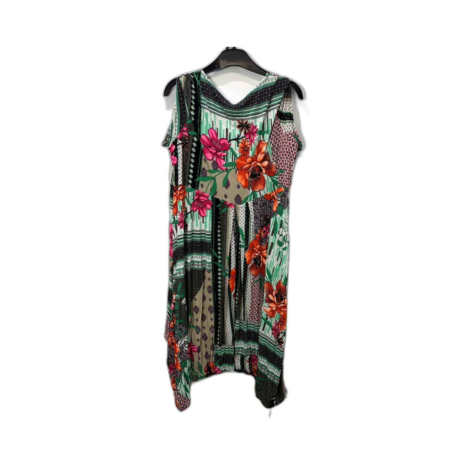 Motto Womens Floral Print Tiered V-Neck Sleeveless Dress by in Size 16 NEW - Image 2