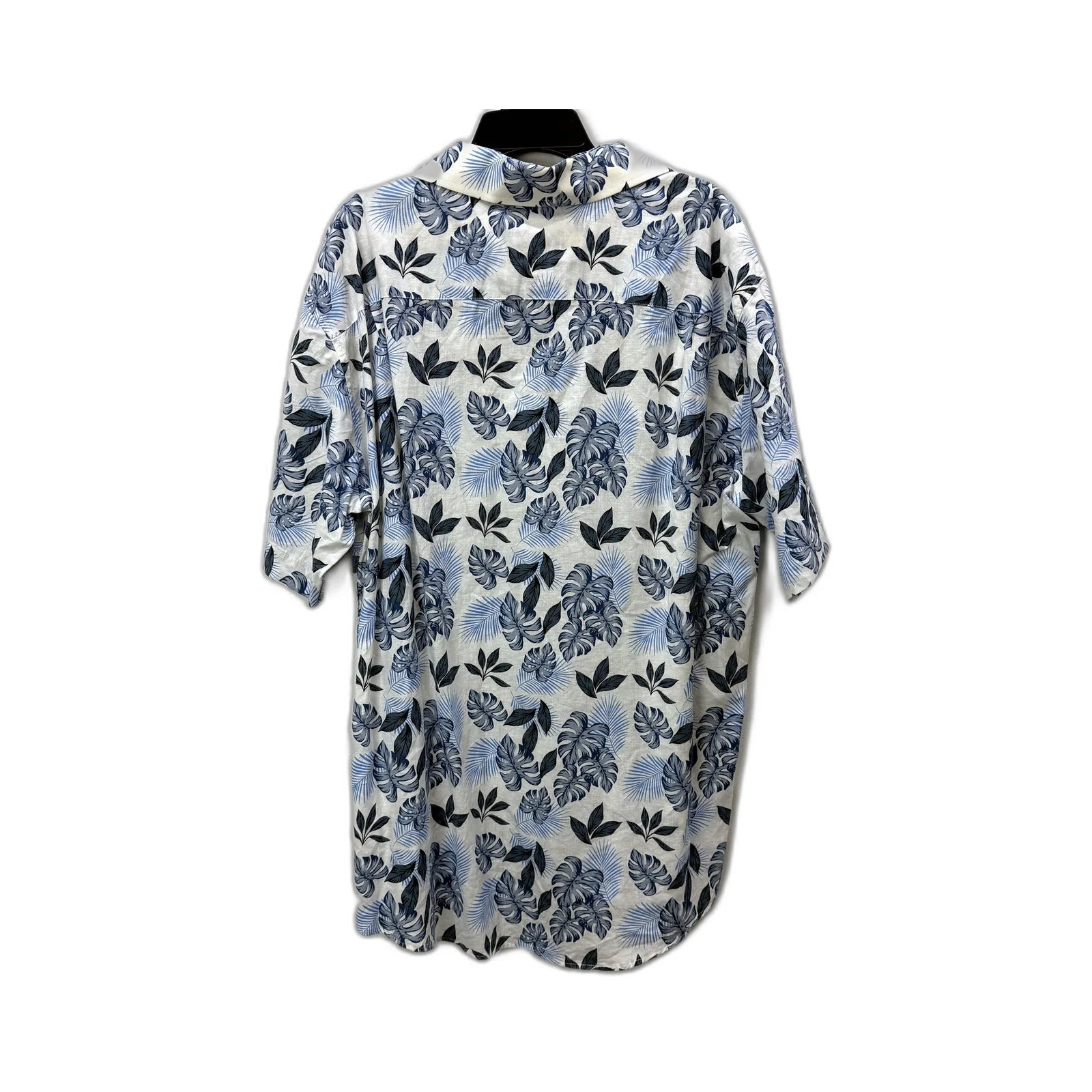 Perrone Mens Button-Down Shirt Floral Print Cotton Linen Blend Casual Sz L - Image 2