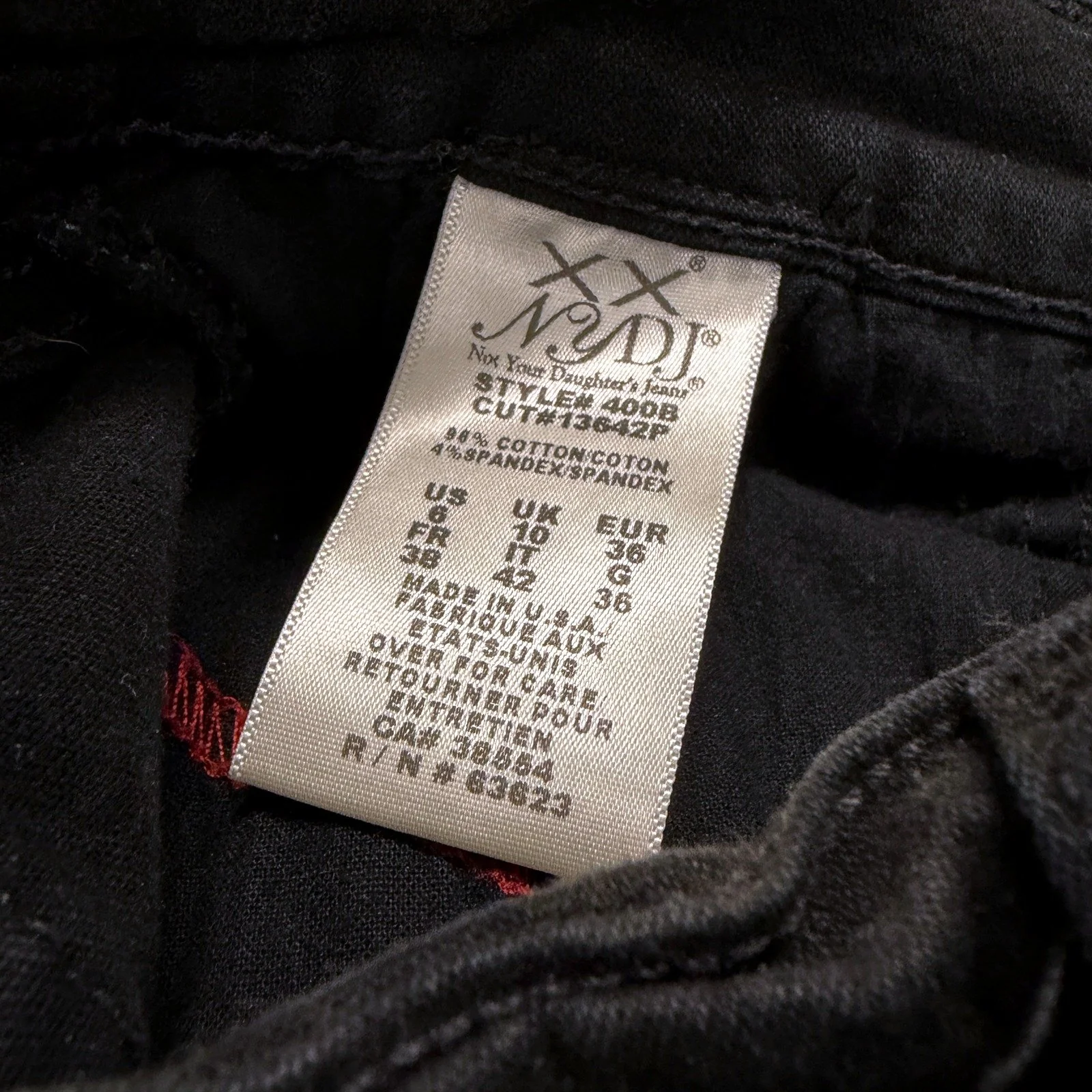 NYDJ Womens High Rise Flare Leg Black Jeans - Size 10 - Image 4