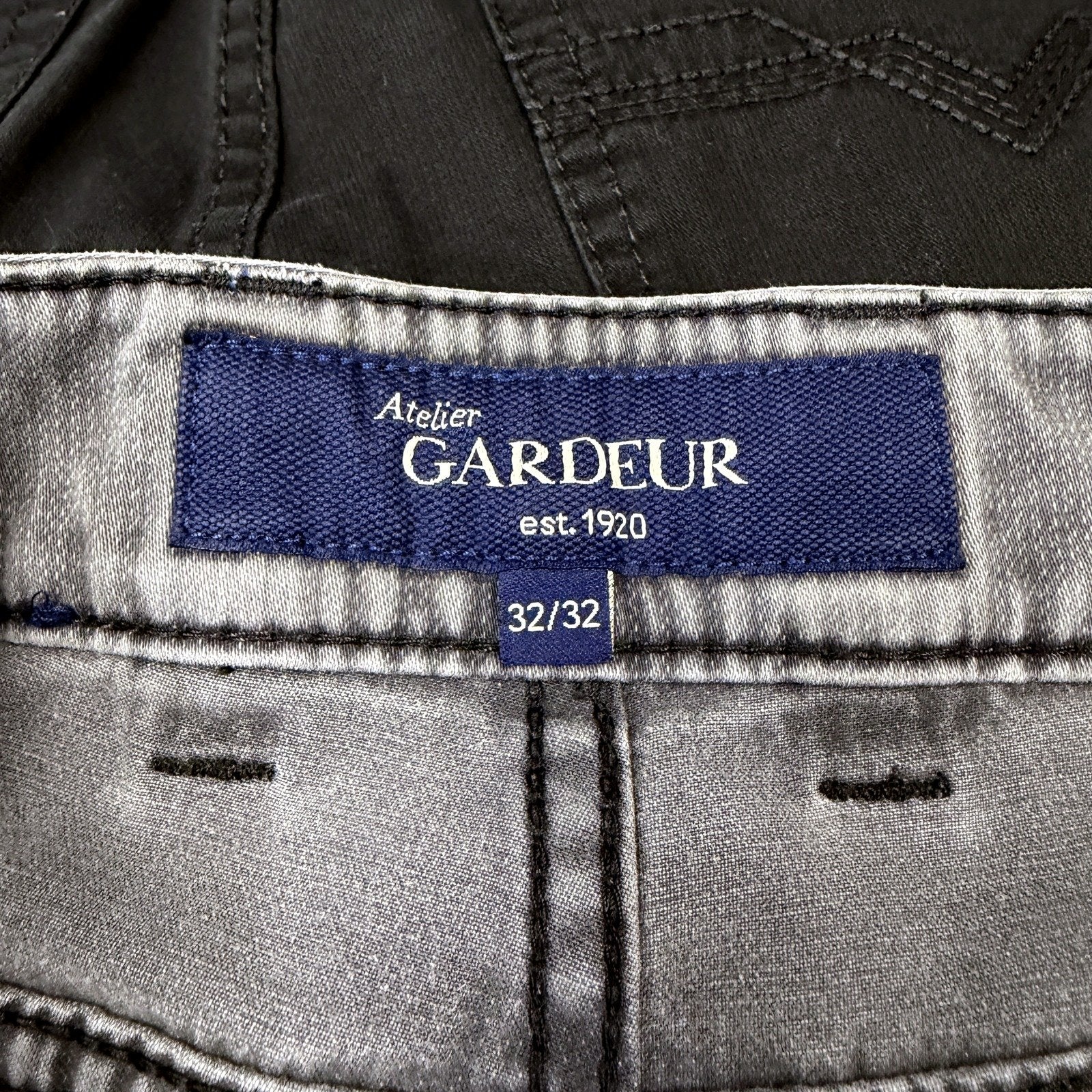 Atelier Gardeur Mens Gray Regular Fit 5-Pocket Cotton Jeans Size 32/32 - Image 4