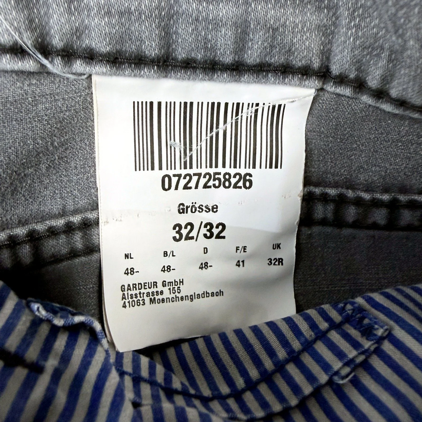 Atelier Gardeur Mens Gray Regular Fit 5-Pocket Cotton Jeans Size 32/32 - Image 6