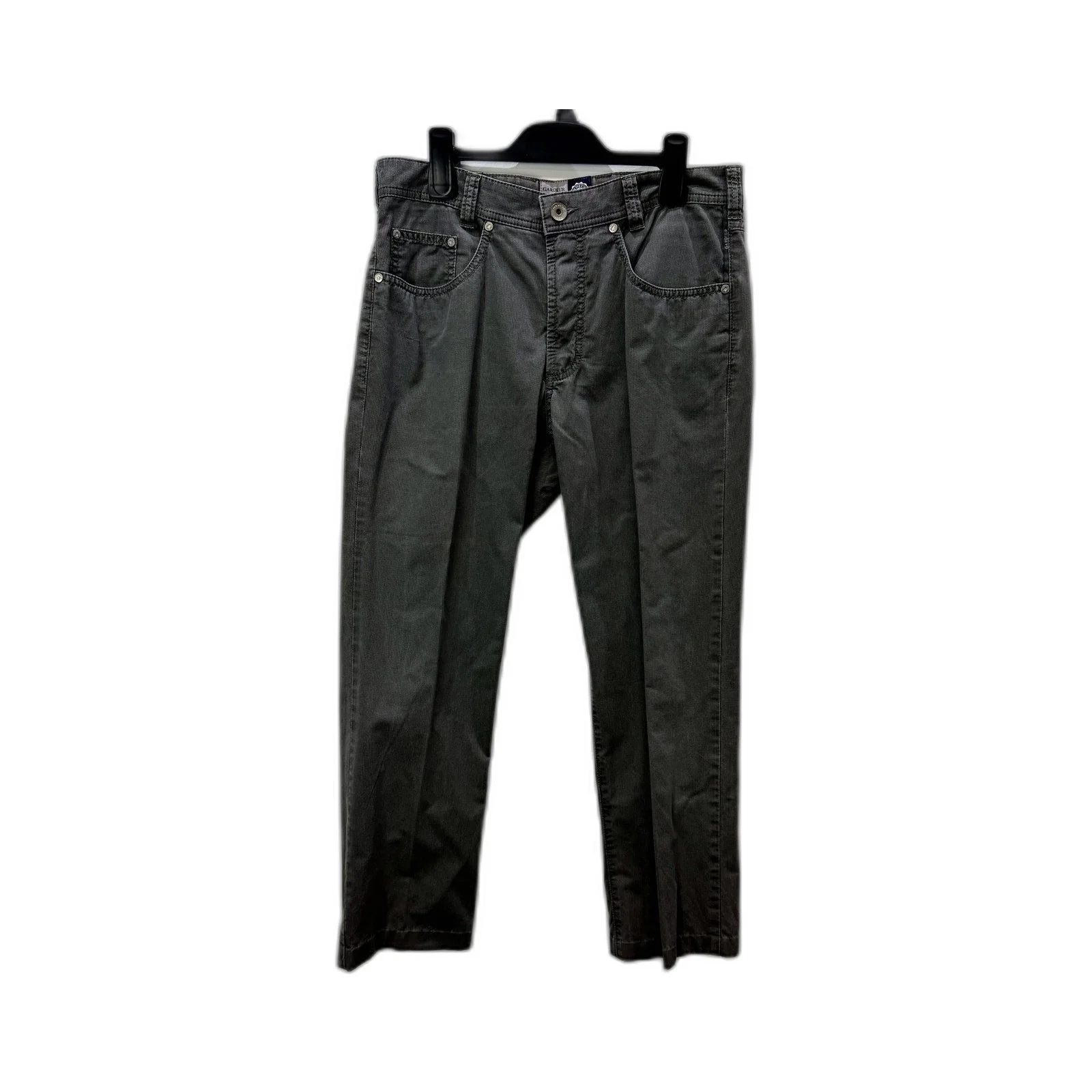 Gardeur Mens Gray Relaxed Fit Cotton Elastane Cargo Pants Size 32/32