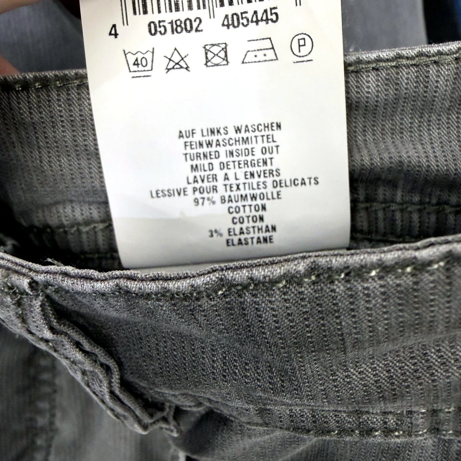 Gardeur Mens Gray Relaxed Fit Cotton Elastane Cargo Pants Size 32/32 - Image 3