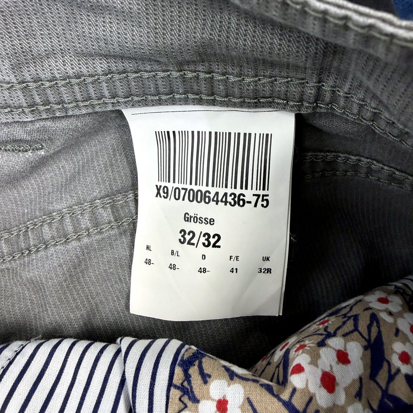 Gardeur Mens Gray Relaxed Fit Cotton Elastane Cargo Pants Size 32/32 - Image 4