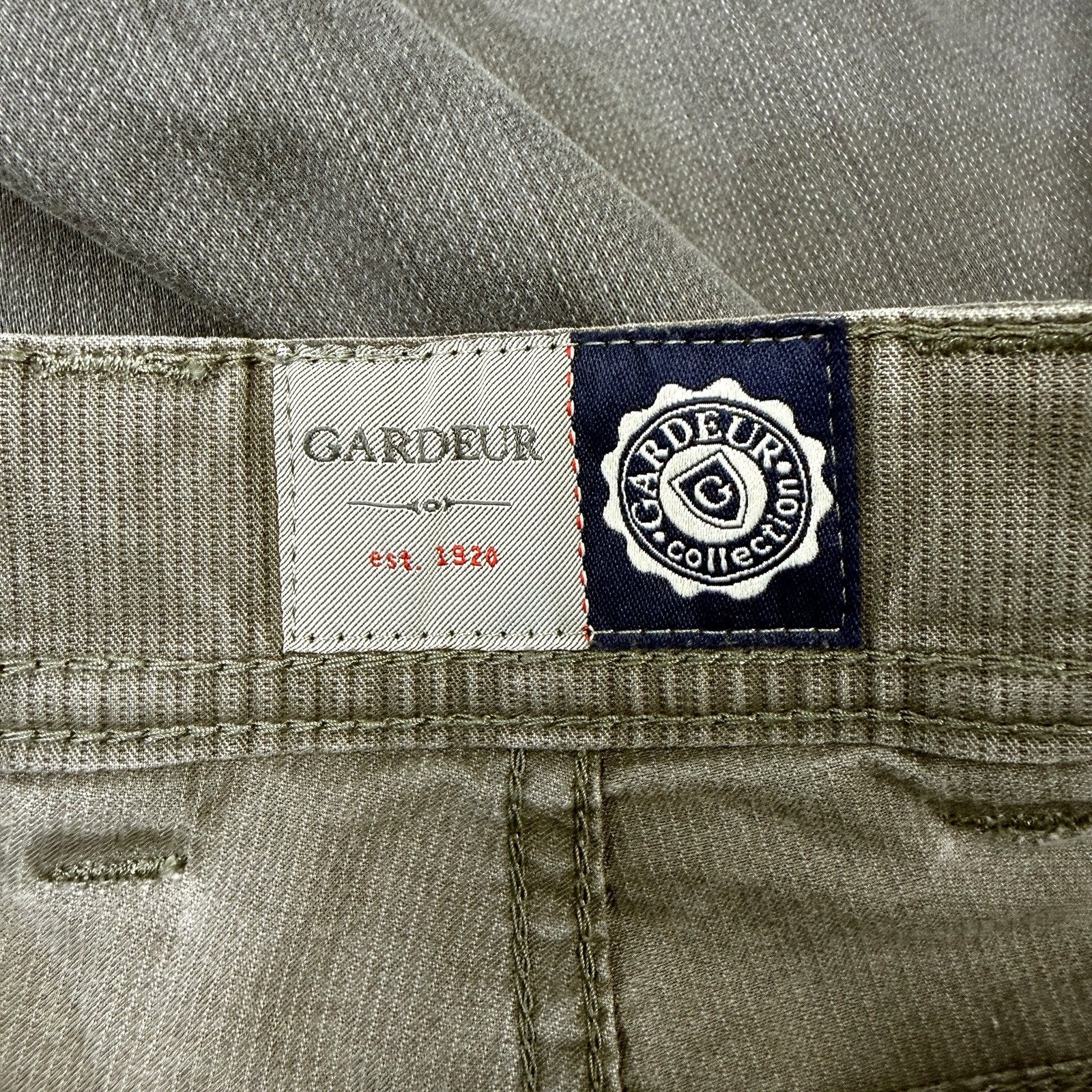 Gardeur Mens Gray Relaxed Fit Cotton Elastane Cargo Pants Size 32/32 - Image 5