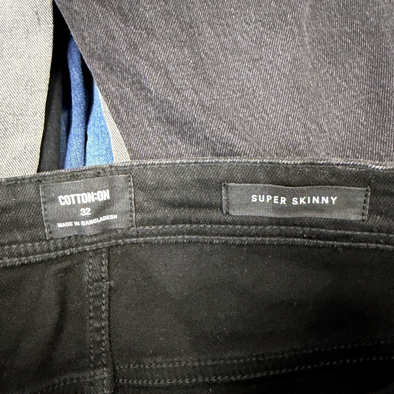 Cotton-on Mens Super Skinny Fit Black Denim Jeans - Slim Leg Size 32 - Image 5