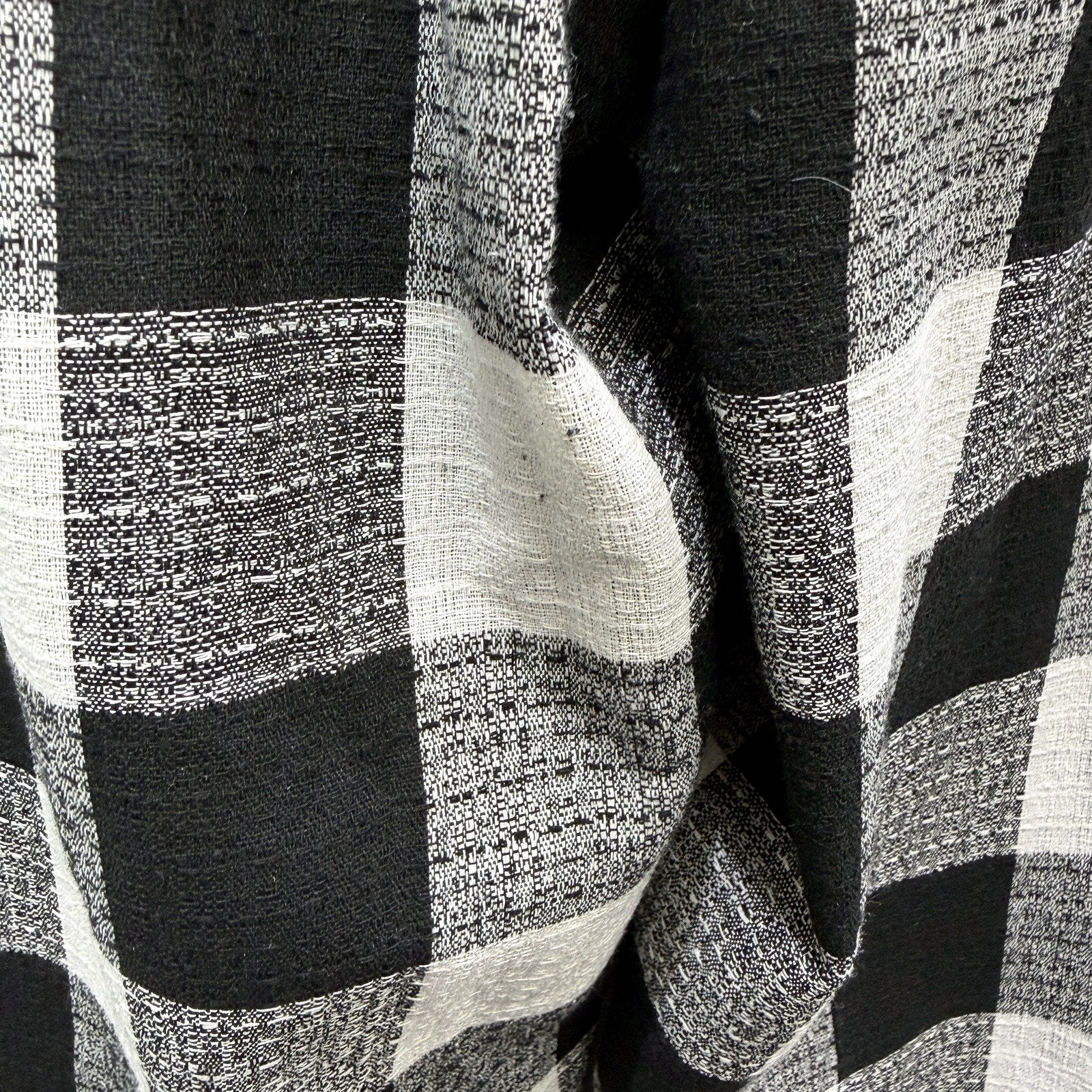 Atmos & Here Womens Plaid Pants in Black and White Checkered, Size 16 - Image 3