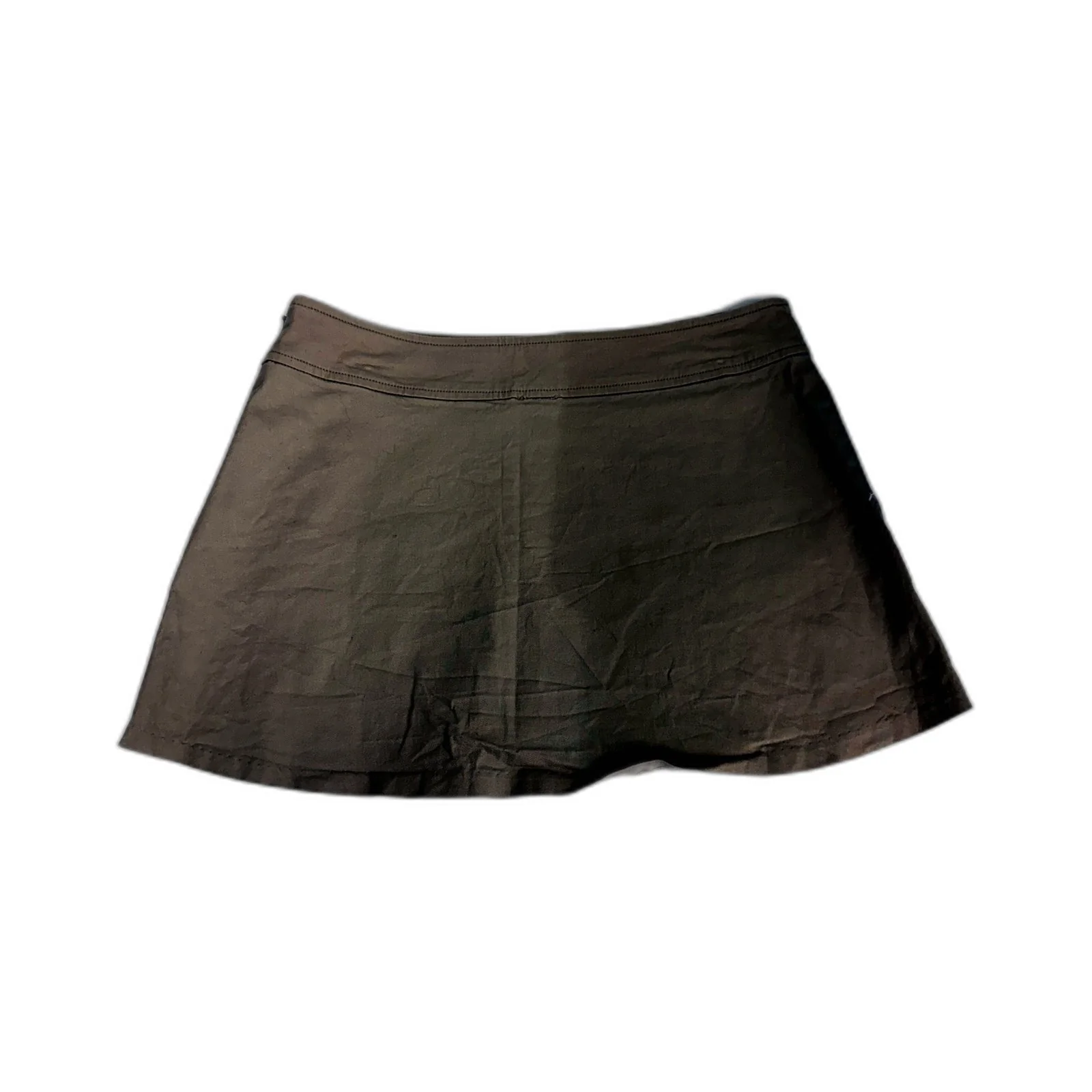 Princess Polly Womens Pleated Skirt with Buckle Closure in Tan Size 10 - Image 2