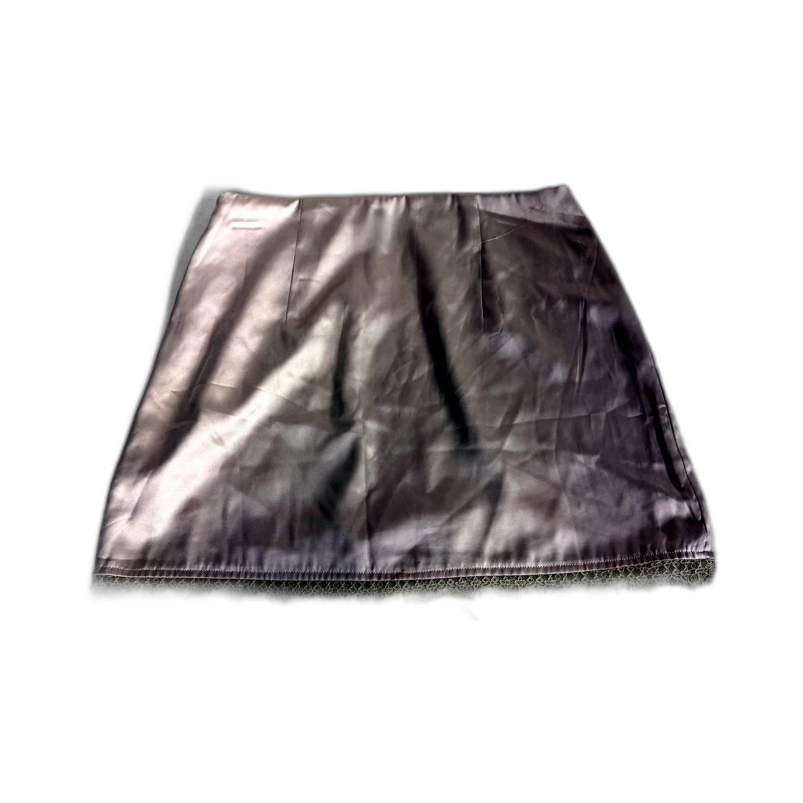 Princess Polly Womens Satin Mini Skirt with Cream Lace Trim, Size 8 - Image 2