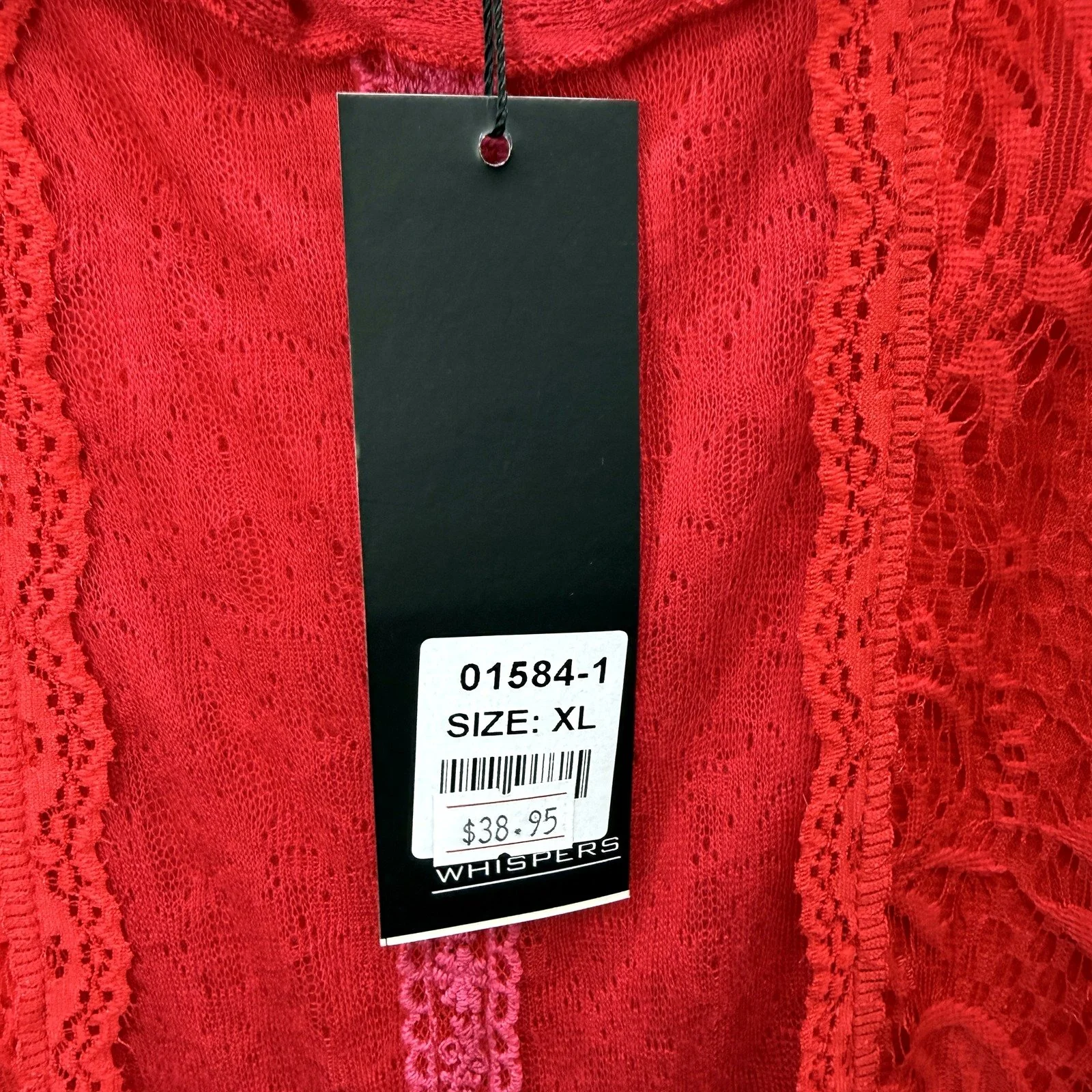 Whispers Womens Elegant Lace Sleeveless Red Blouse Top in Size XL NEW - Image 5