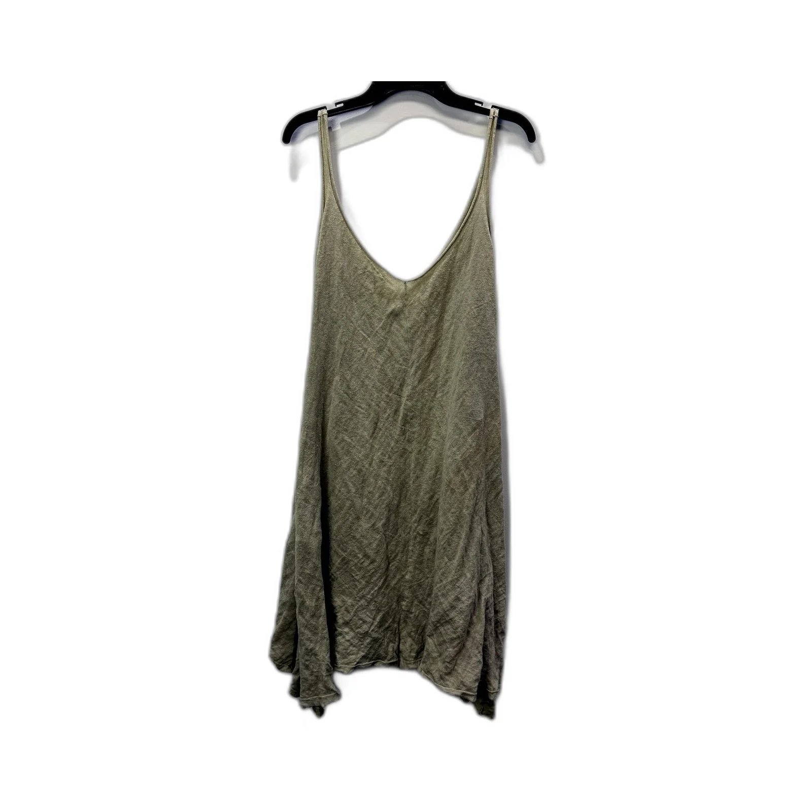 Ridley Womens Beige Long Sleeveless Crinkle Cotton Tank Top Size M - Image 2