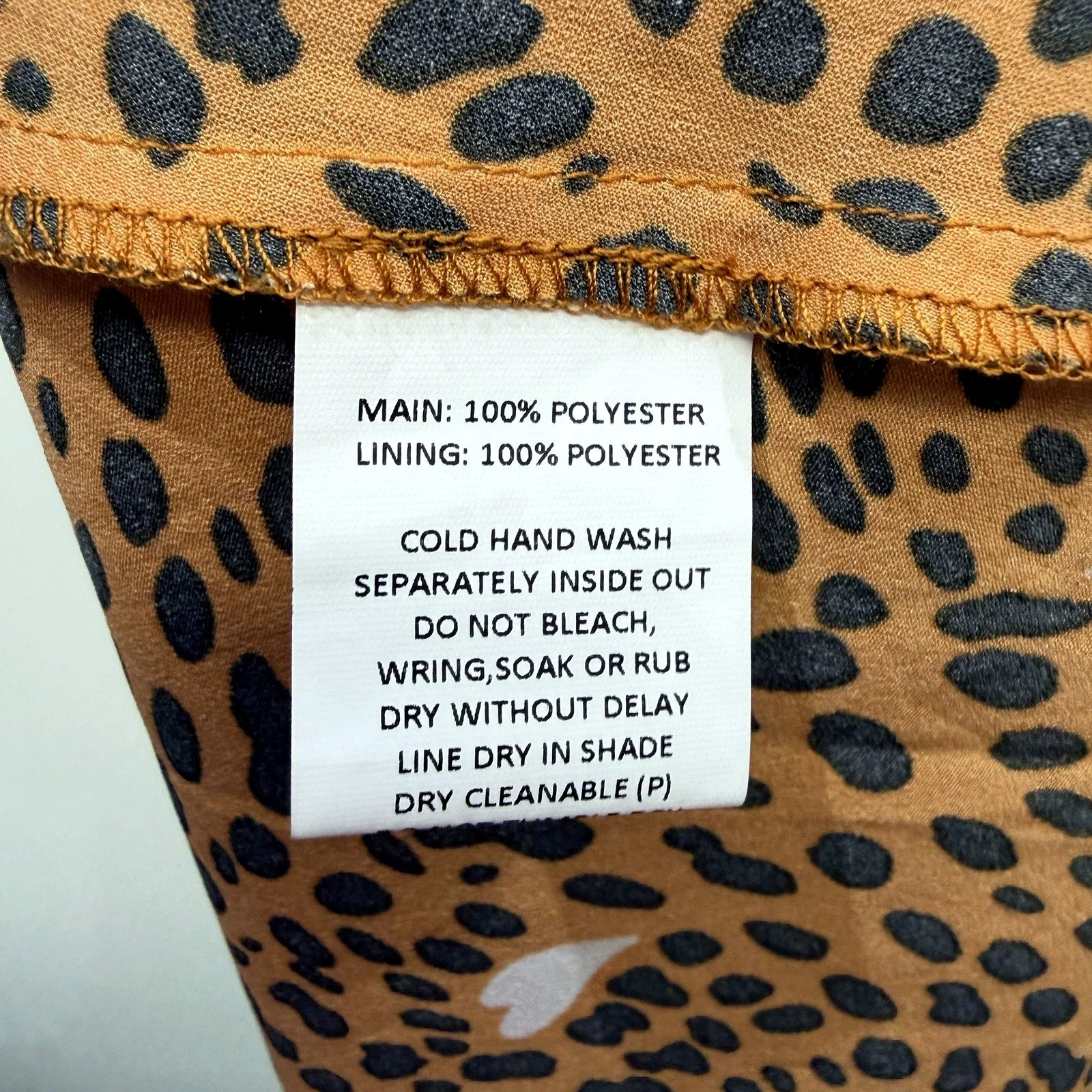 Rodeo Show Womens Leopard Print Wrap Dress Spaghetti Strap Casual Size 14 - Image 5
