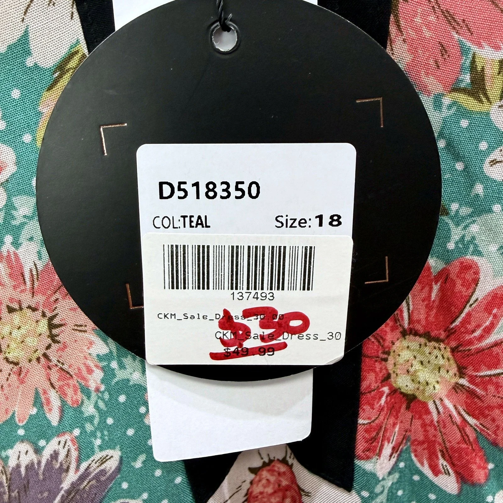 Caroline Morgan Womens Floral Print Sleeveless Dress Casual Feminine Size 18 NEW - Image 3