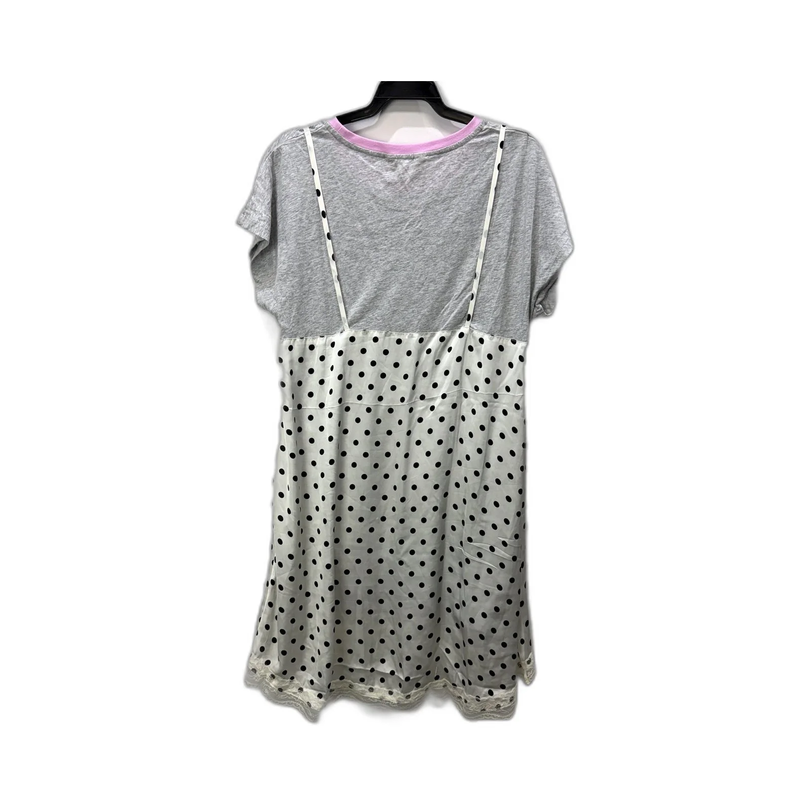 Disney Gray Pink Polka Dot Lace Sleep Camisole Womens XL NEW - Image 2