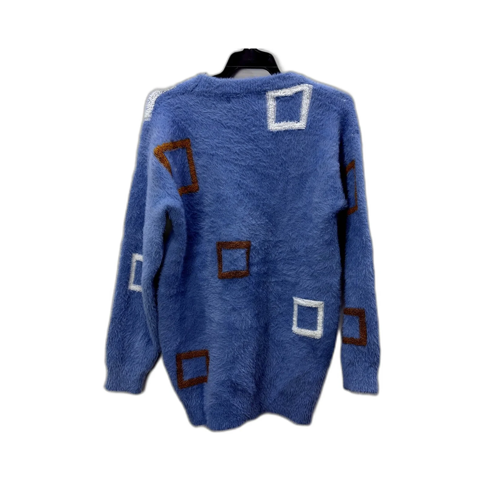 Hourglass Womens Casual Knit Pullover Sweater Comfortable Blue Cozy Knitwear - Image 2