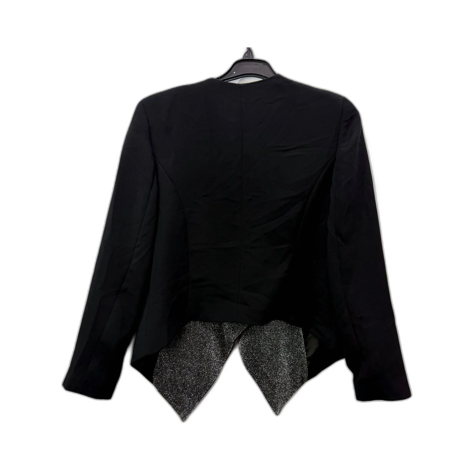 Forever New Womens Metallic Structured Blazer in Black, Size 12 - Image 2