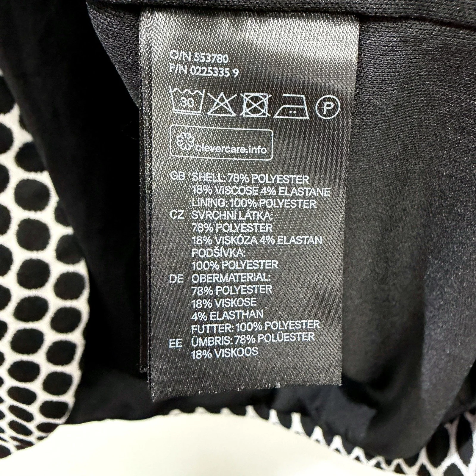 H&M Womens Polka Dot Jacket in Black and White, Size M - Image 4