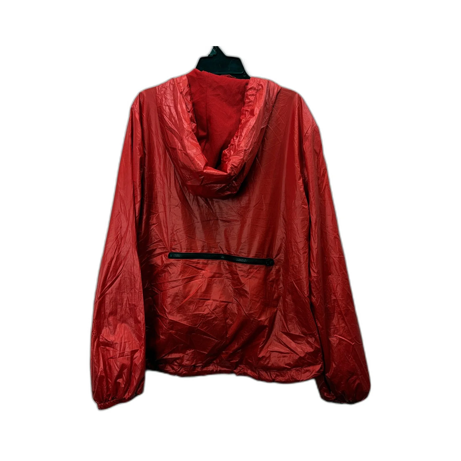 Steve Madden Womens Lightweight Hooded Windbreaker Jacket Bright Red Size S - Image 2