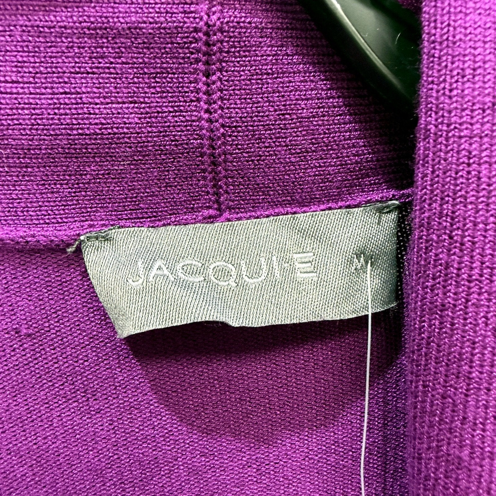 Jacquie Womens Open Front Cardigan Sweater Viscose Nylon Purple Size M NEW - Image 5
