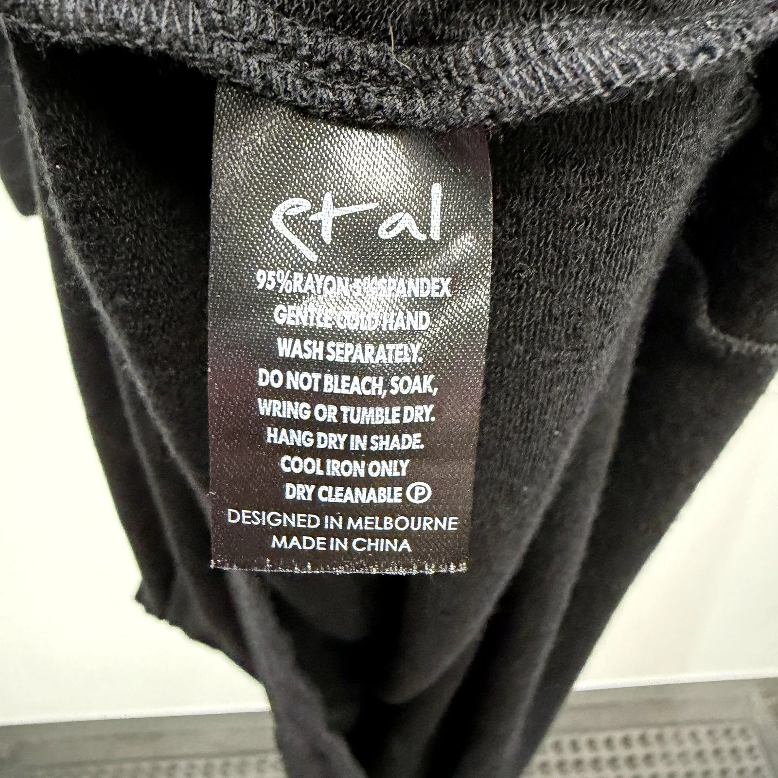 Etal Womens Asymmetric Hem Pullover Dress in Black Rayon Spandex Size 4 - Image 5