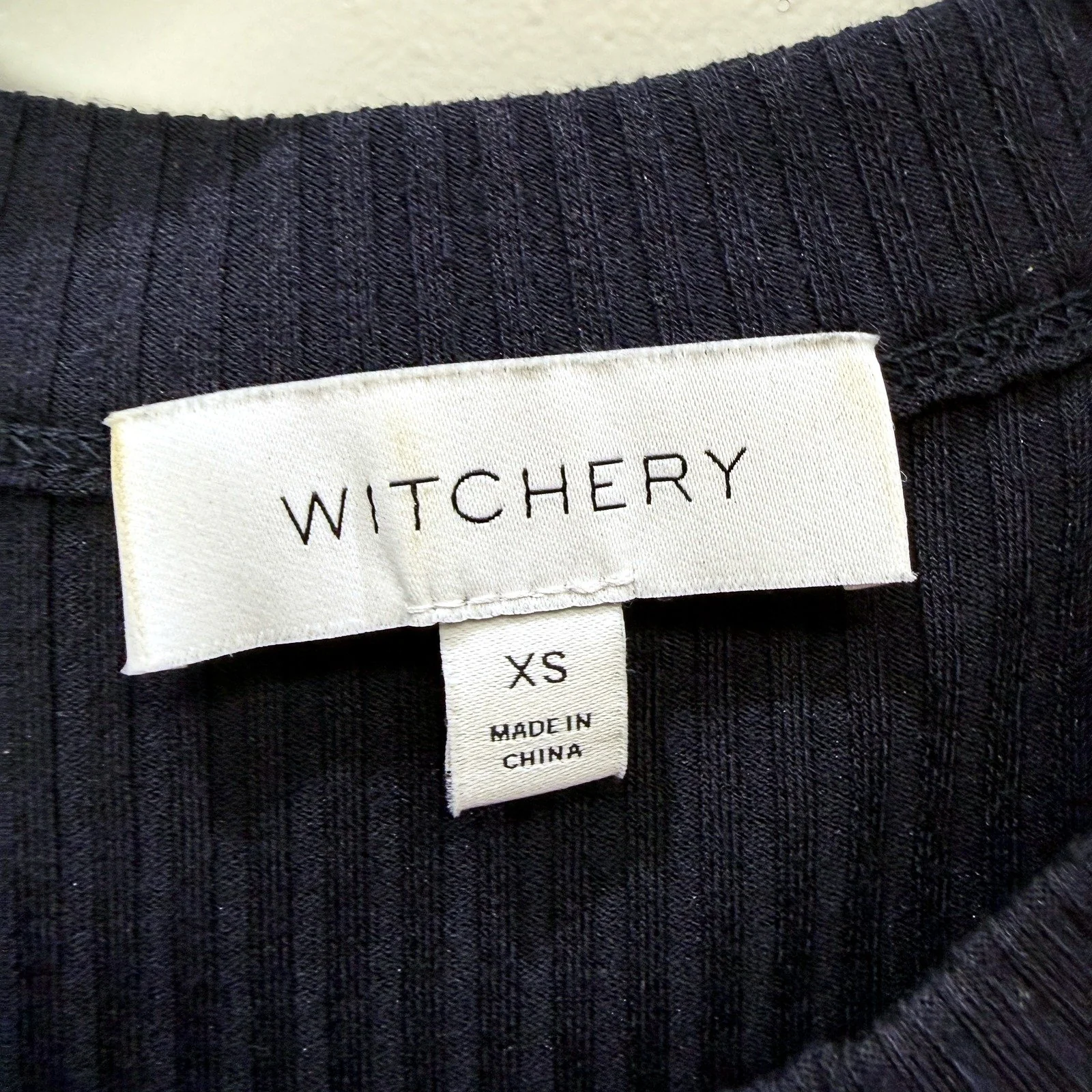 Witchery Womens Sleeveless Ribbed Knit Navy Maxi Dress - XS Size - Image 3
