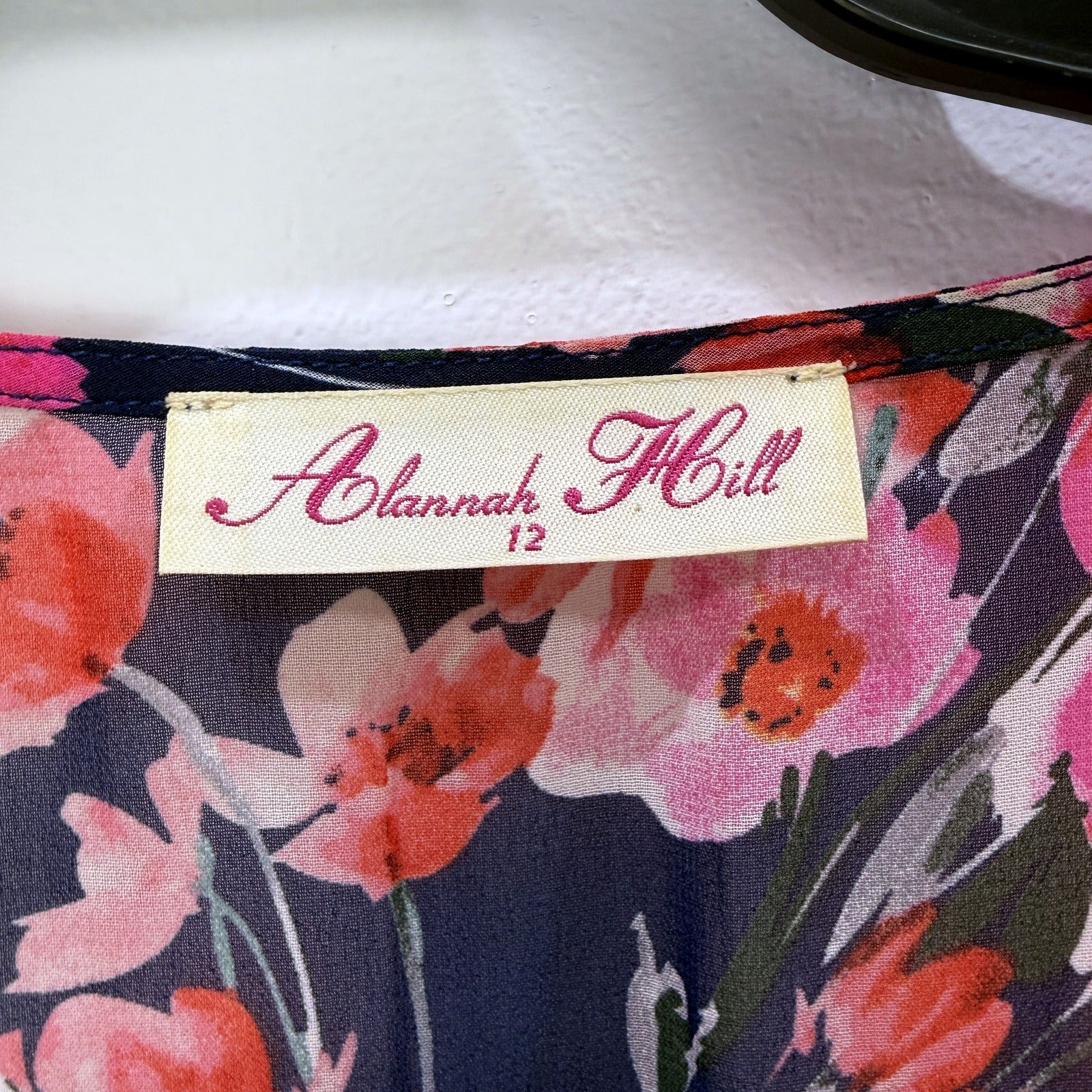 Alannah Hill Womens Fall in Love Dress Multi Color Floral Puff Sleeve Size 12 - Image 3