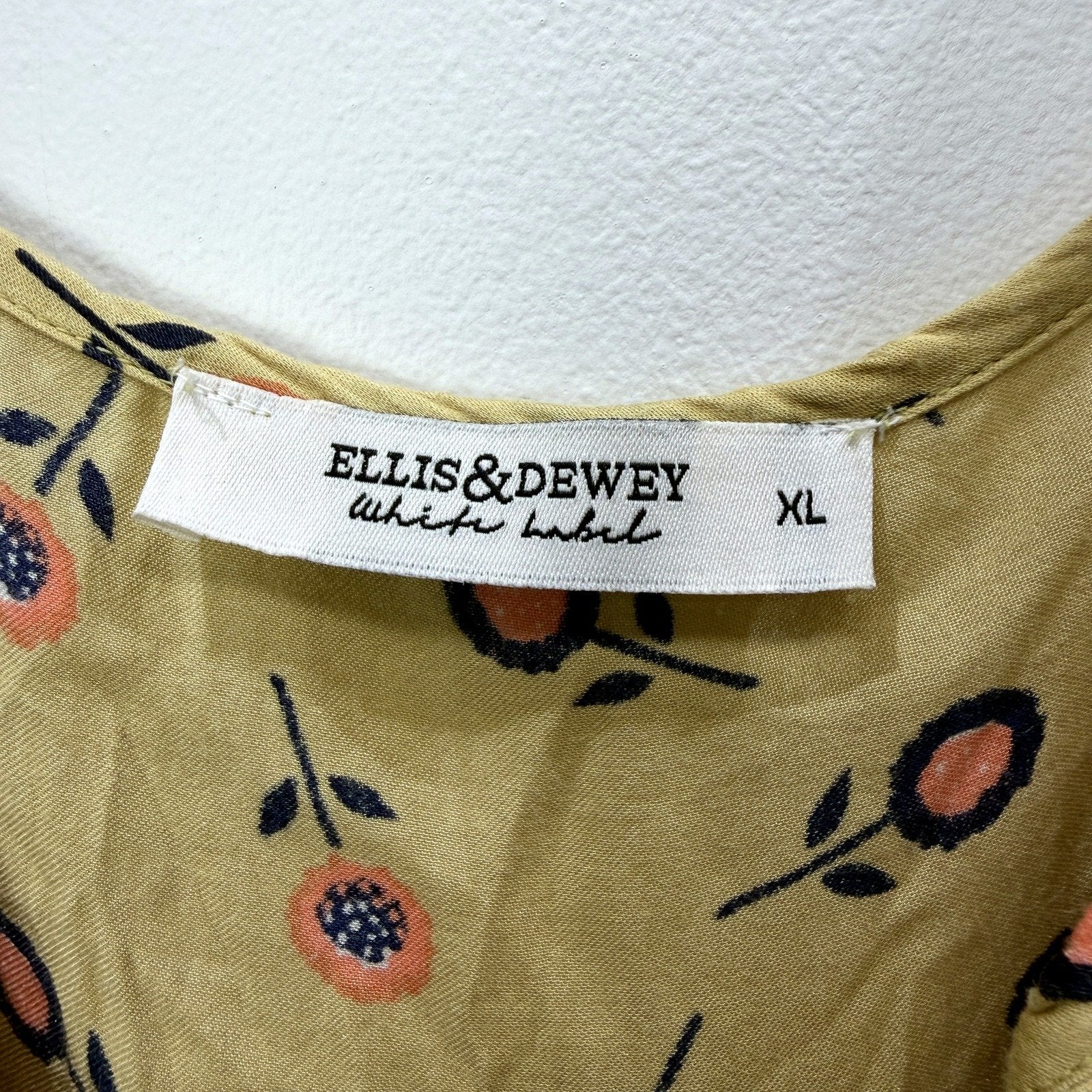 Ellis & Dewey Womens Floral Print Dress Puff Sleeve Ruffle Boho Vintage Size XL - Image 3