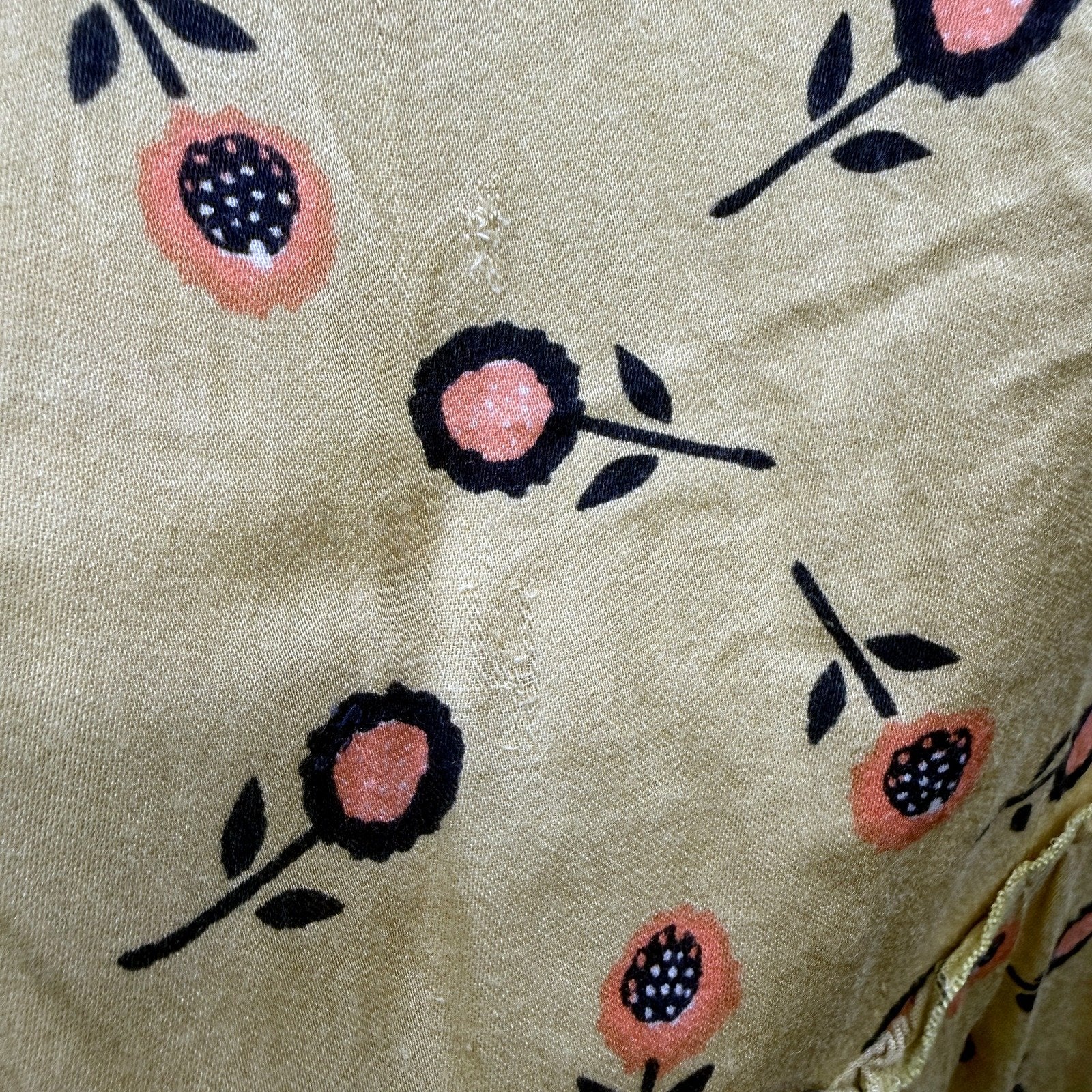Ellis & Dewey Womens Floral Print Dress Puff Sleeve Ruffle Boho Vintage Size XL - Image 5
