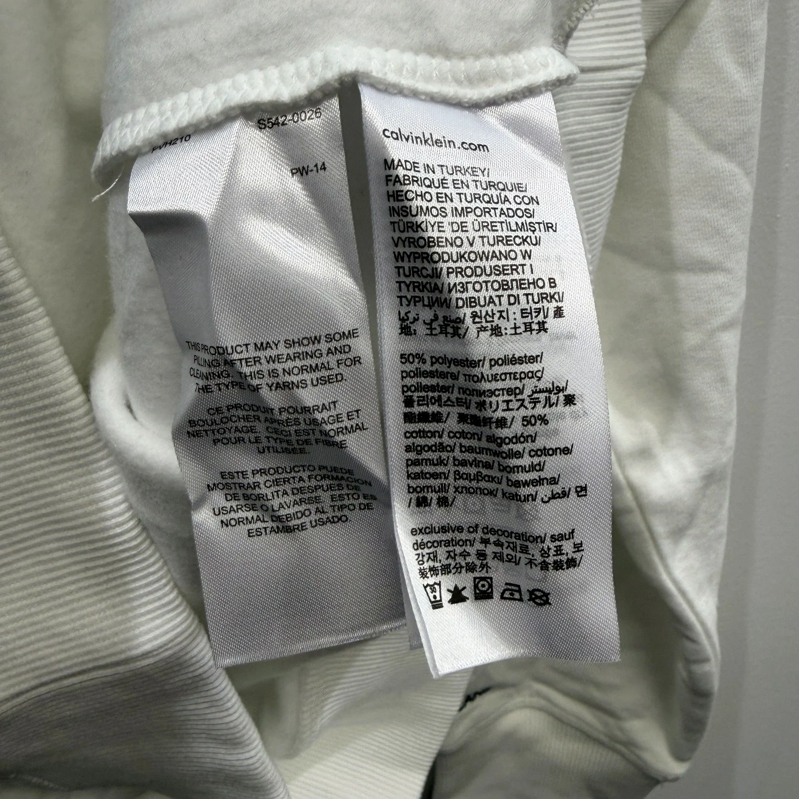 Calvin Klein Mens Pullover Sweatshirt in Bright White, XL Size NEW - Image 5
