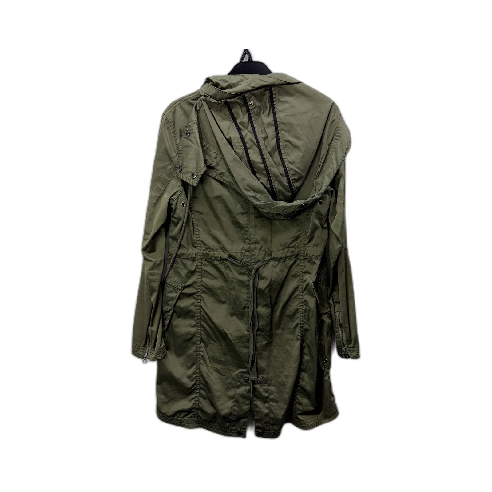 Deciuba Womens Military Parka Hooded Olive Green Jacket by in Size 8 - Image 2