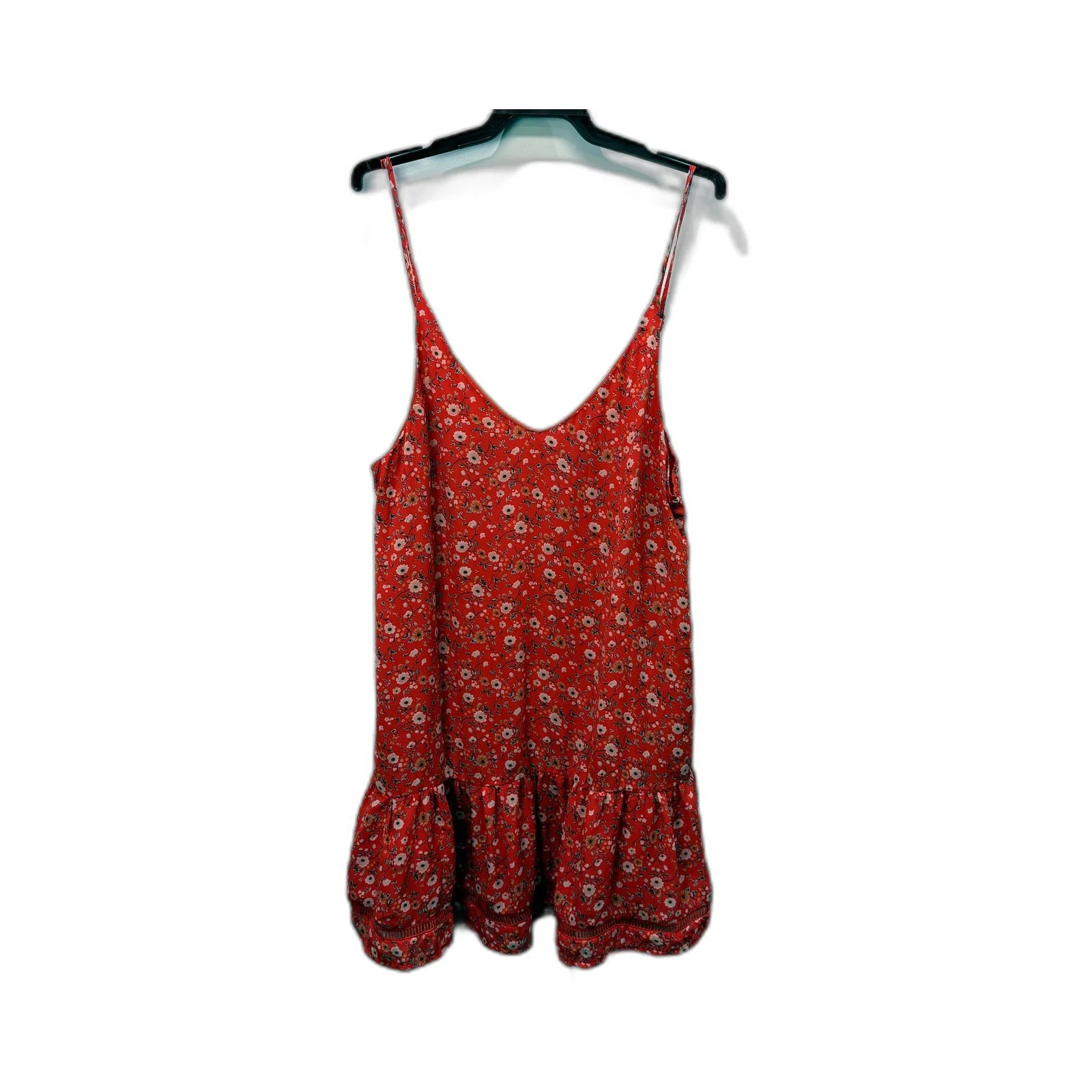 Morning Mist Womens Floral Print Dress Casual Feminine Summer Red Size 12 - Image 2