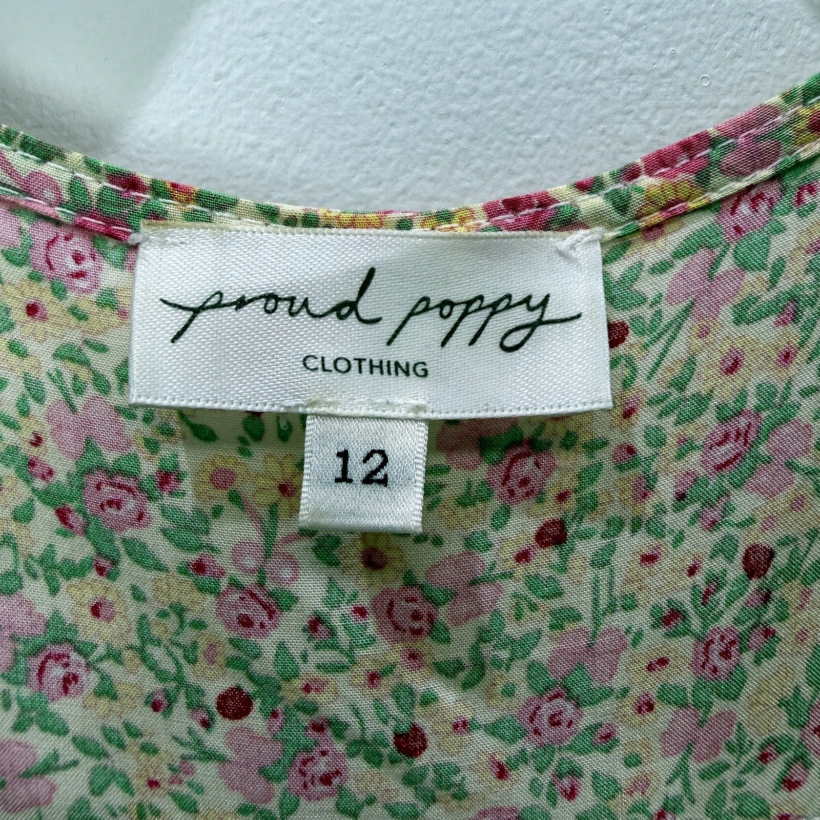 Proud Poppy Clothing Womens Floral Print Tiered Puff Sleeve Dress Multi Color - Image 4