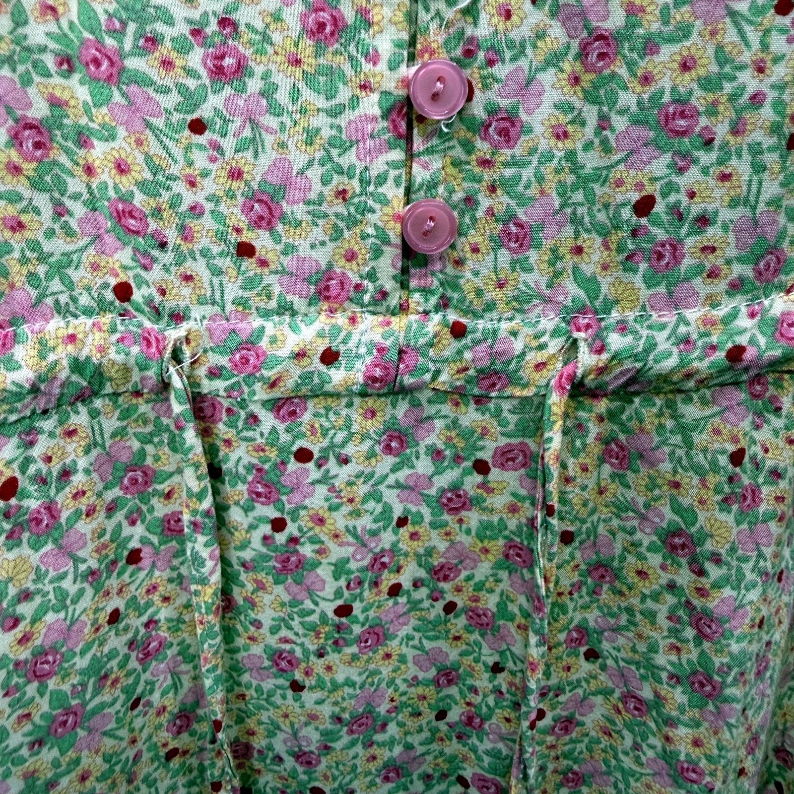 Proud Poppy Clothing Womens Floral Print Tiered Puff Sleeve Dress Multi Color - Image 5