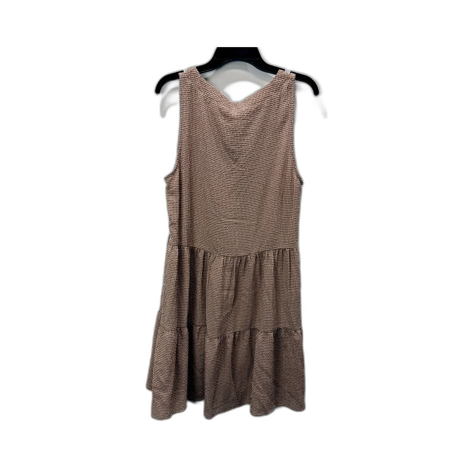 Nunui Womens Tiered Button Front Gingham Dress Casual Sleeveless Size 10 NEW - Image 2