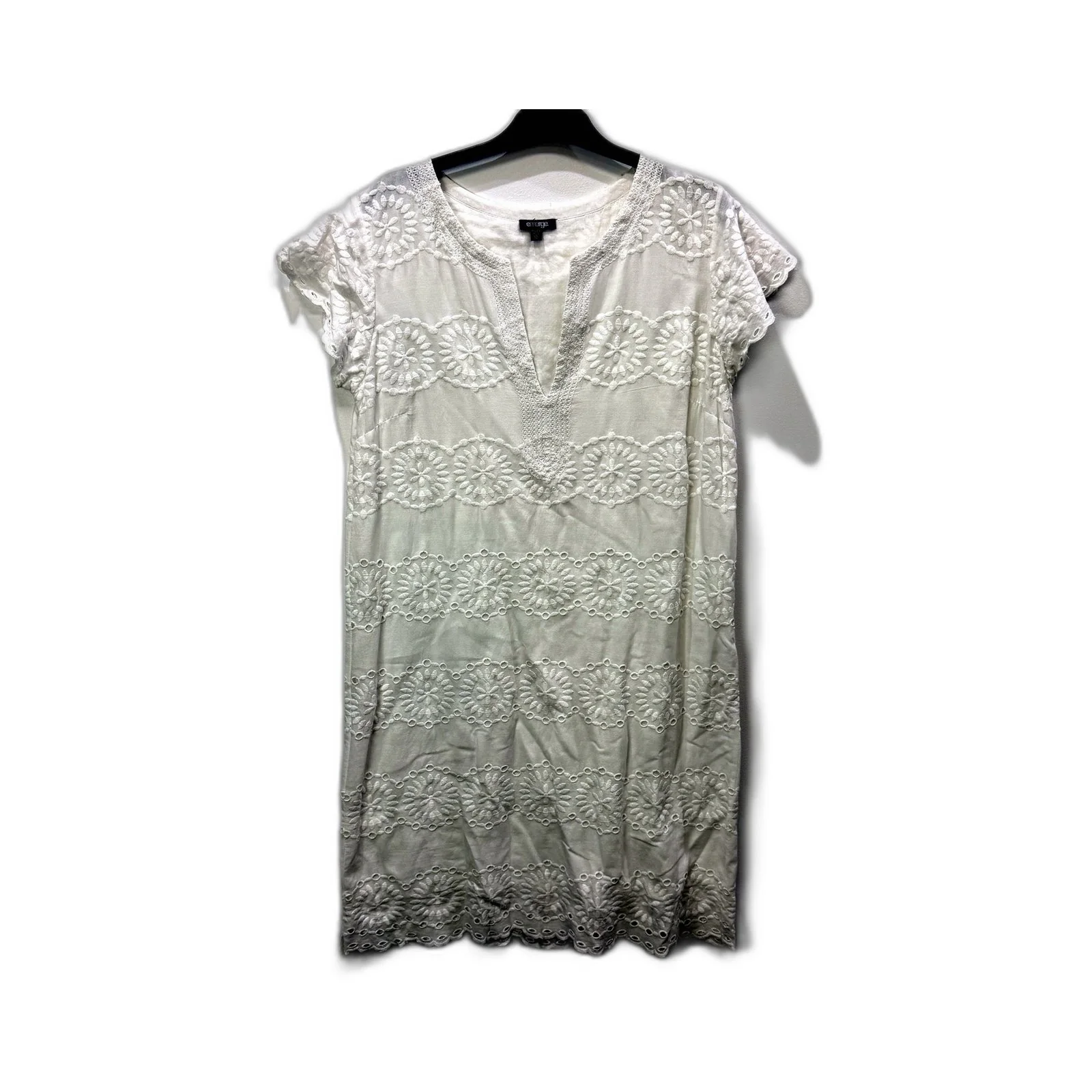 Emerge Womens Lace Dress in White - Casual, Lightweight, Feminine Style Size 12