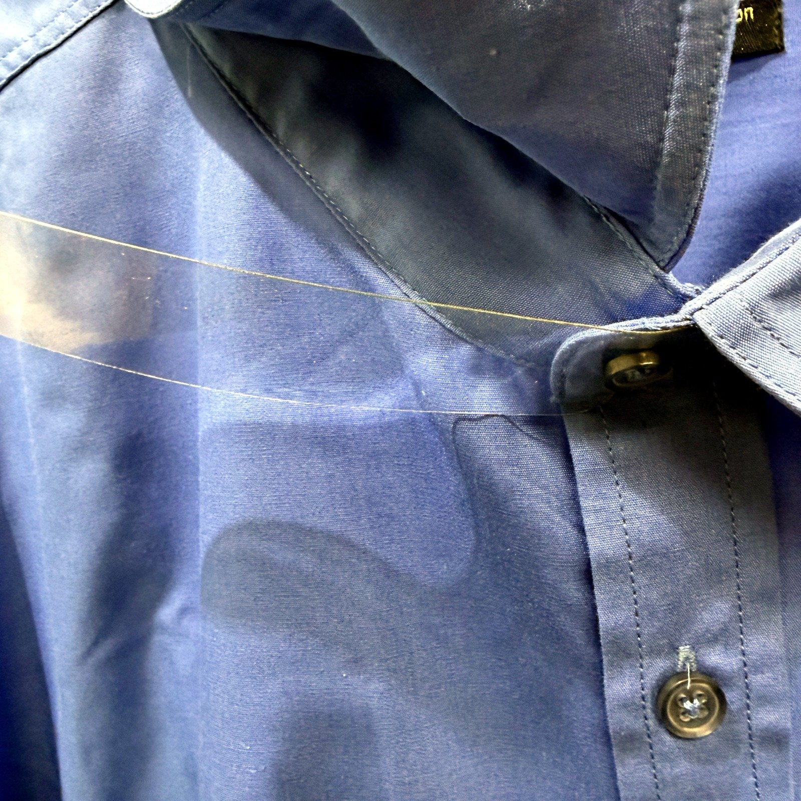 Fletcher Jones Mens Button-Down Shirt Blue Casual Formal Office Wear Size 48 - Image 3