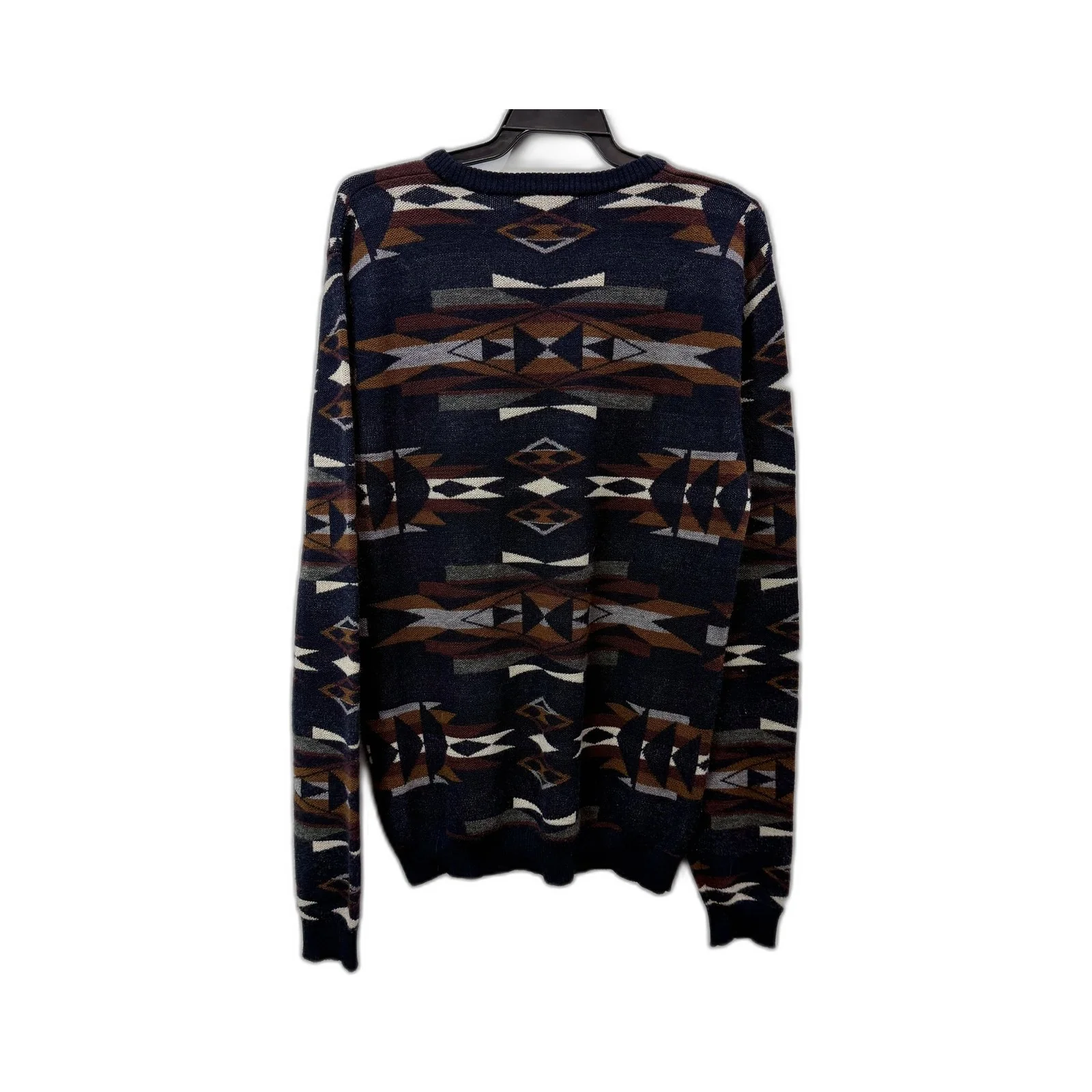 Stray Mens Geometric Pattern Pullover Sweater Multi Color Size Medium - Image 2