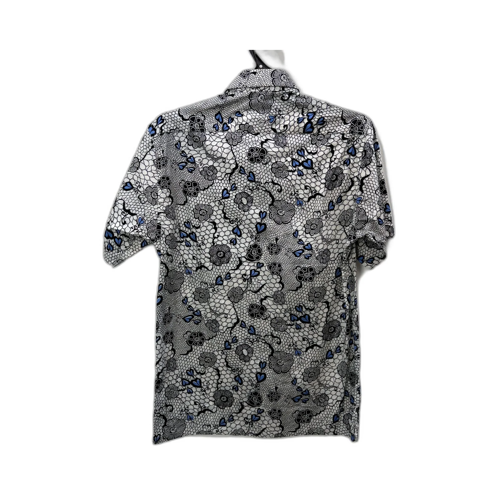 Seng Milan Mens Button-Down Shirt Floral Print Cotton Multi Color Size 38 NEW - Image 2