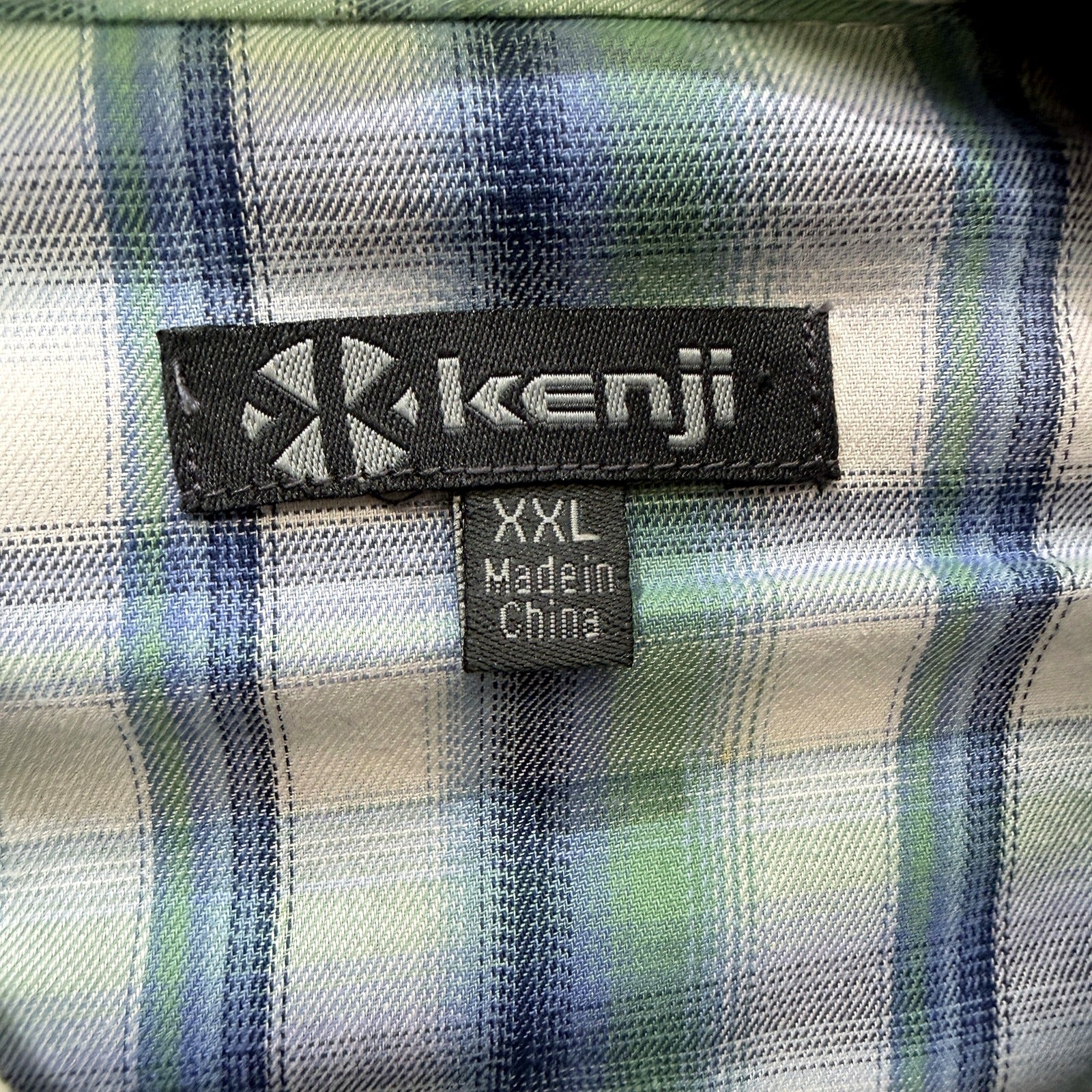 Kenji Mens Plaid Button-Down Shirt Multi Color Casual Cotton Size XXL - Image 3