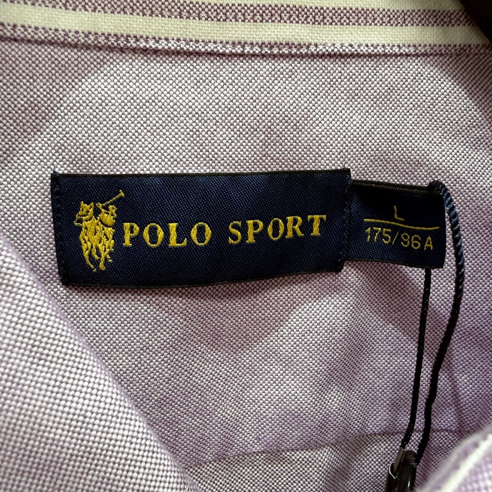 Polo Sport Mens Long Sleeve Cotton Casual Purple Shirt Size L NEW - Image 3
