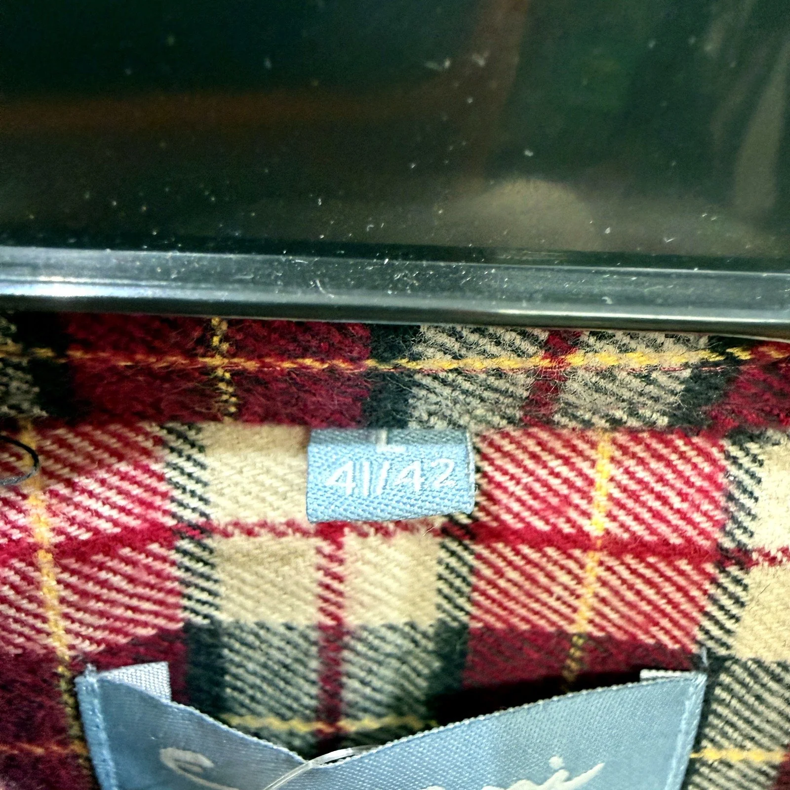 Modern Man Mens Plaid Flannel Shirt Multi Color Cotton Button-Down Size L NEW - Image 3