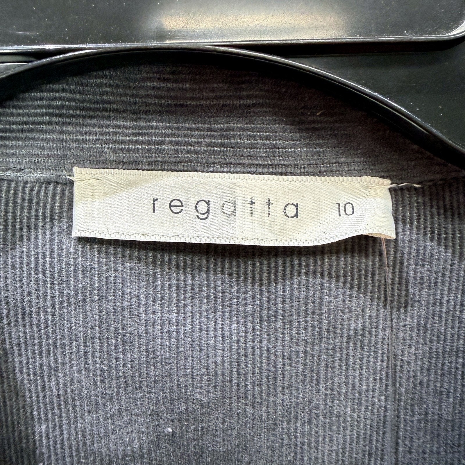 Regatta Womens Corduroy Dress - Black Organic Cotton Casual Size 10 NEW - Image 4