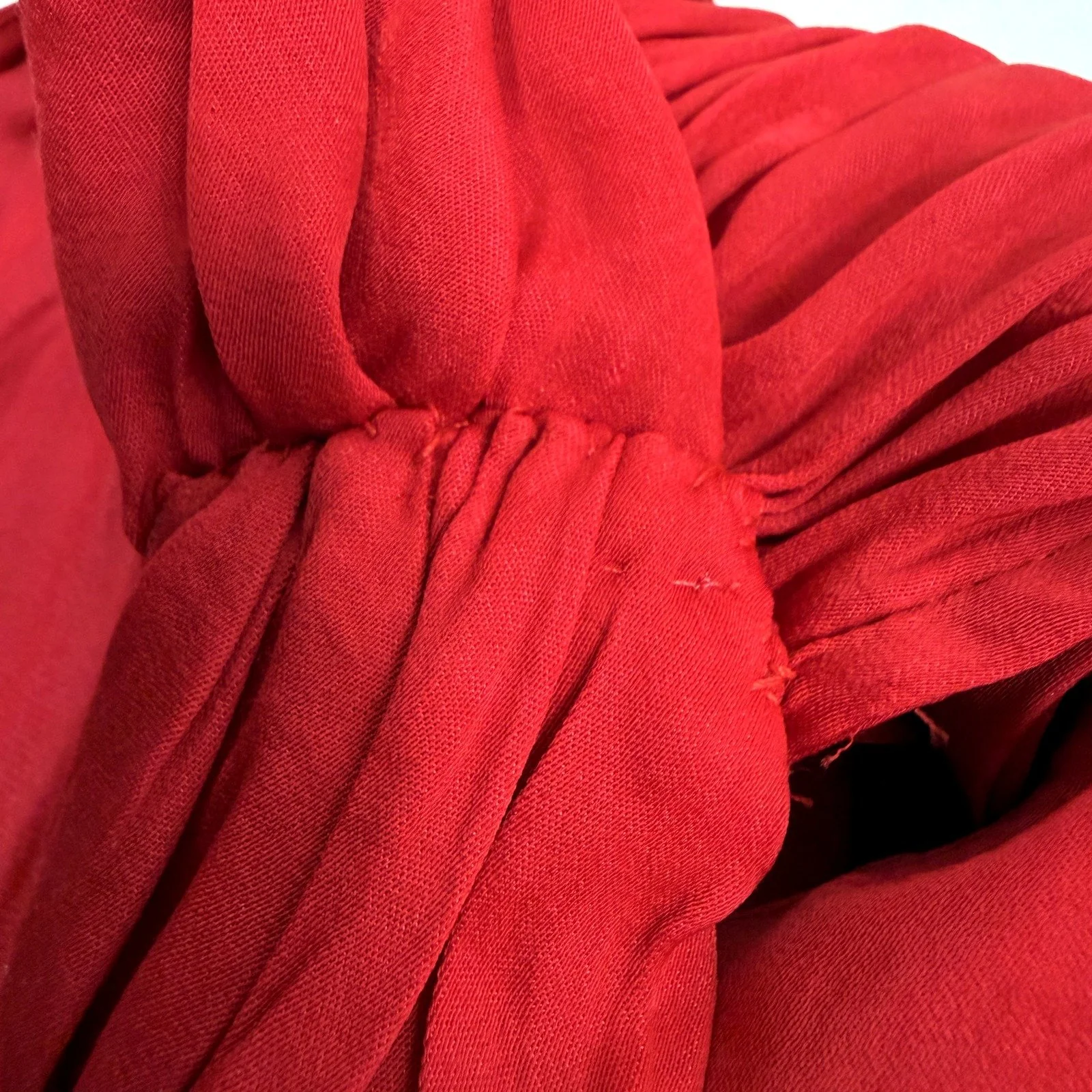 Portmans Womens Halter Top with Smocked Waist and Ruffled Hem in Red Size 8 - Image 5