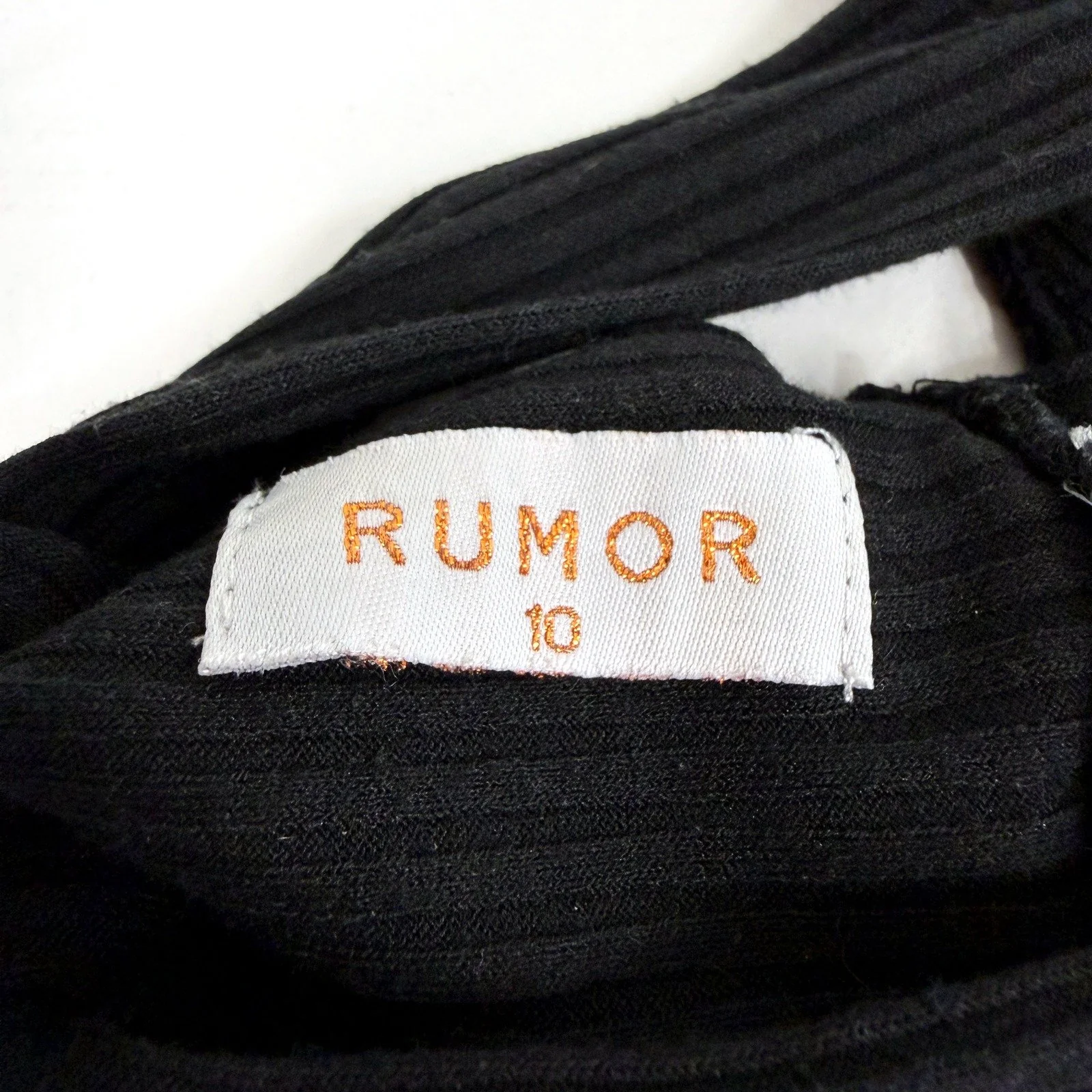 Rumor Womens Cropped Knit Bra Tie Up Top Casual Comfortable Black Size 10 - Image 5